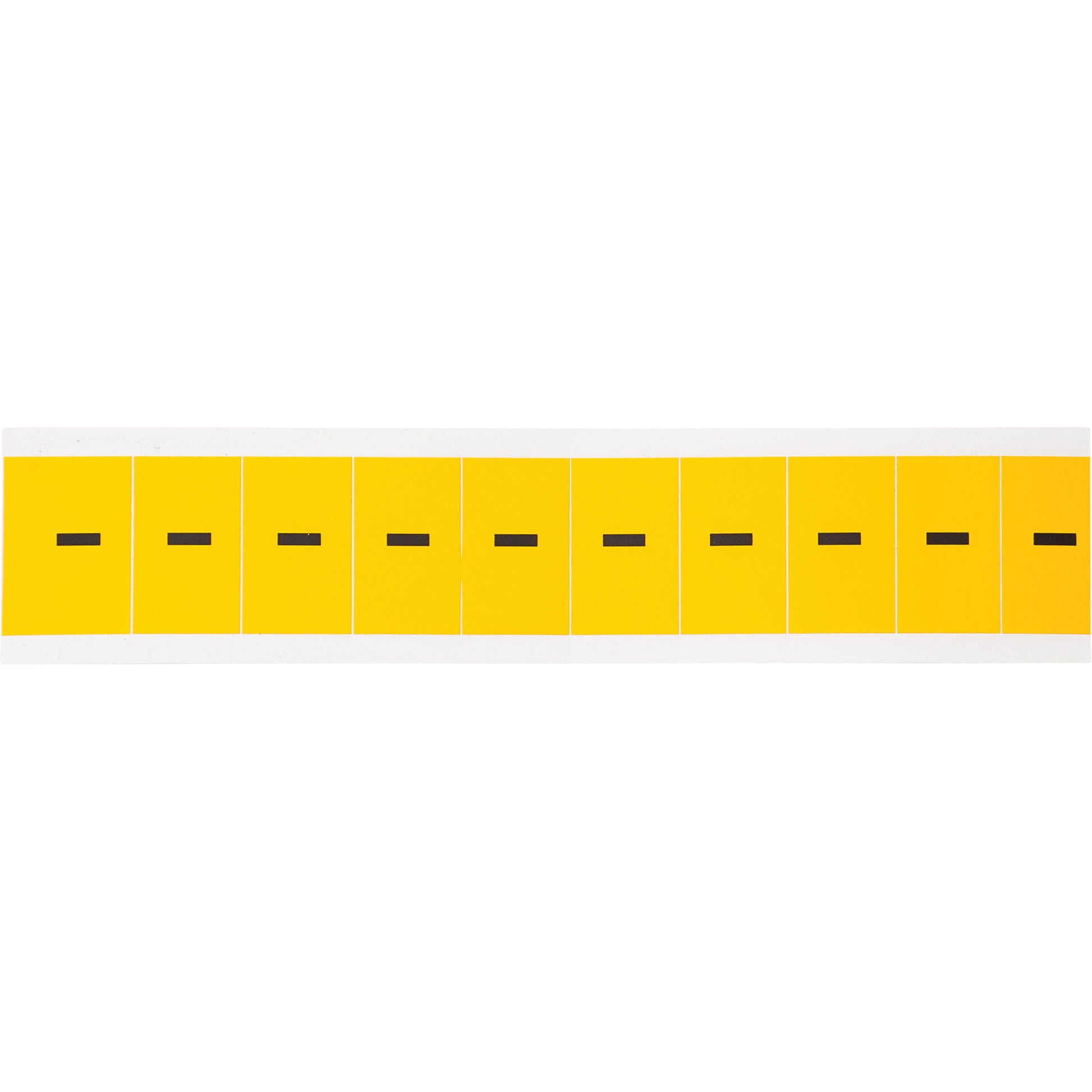 Brady Individual Number & Letter Labels, Dash (-), 1" H, Black on Yellow