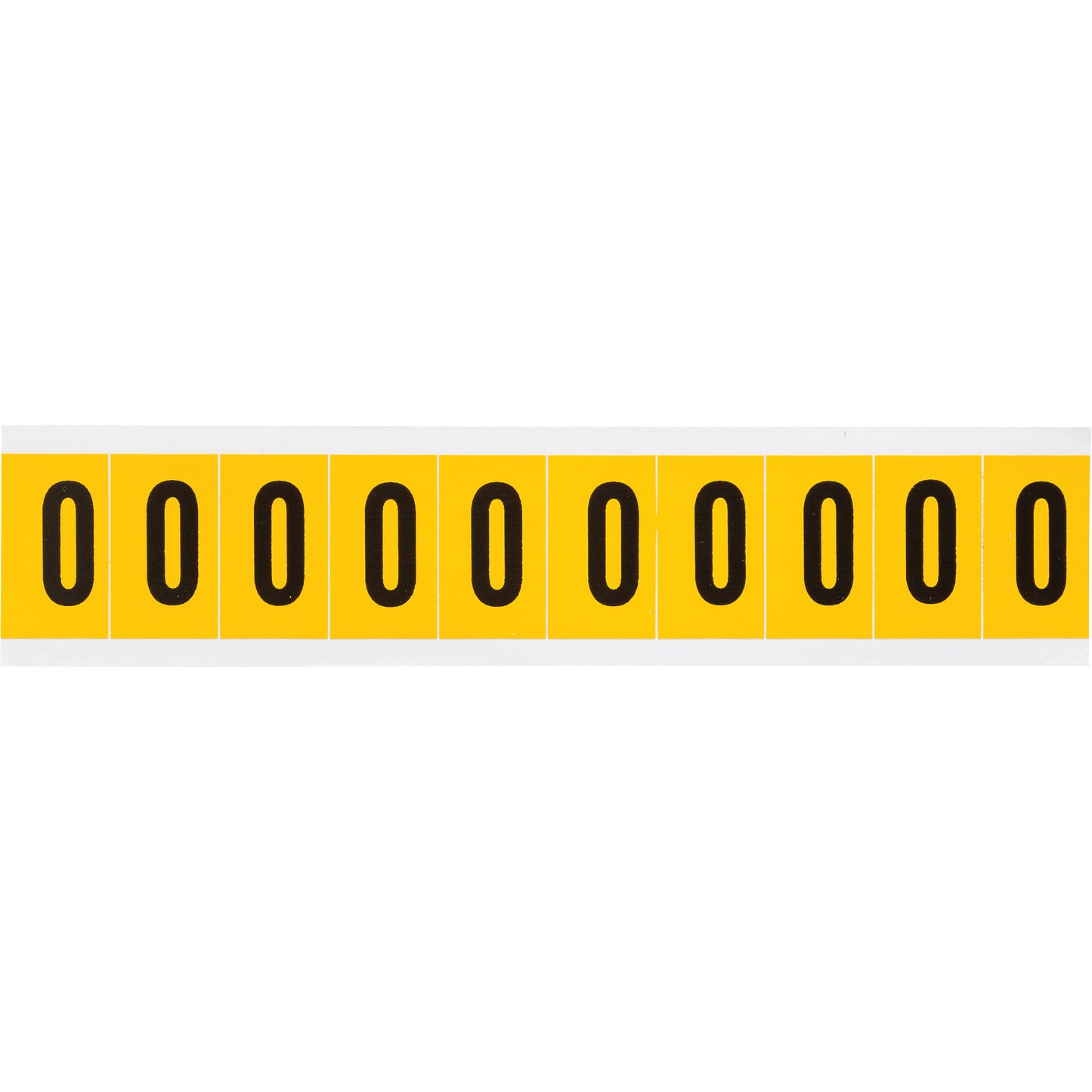 Brady Individual Number & Letter Labels, O, 1" H, Black on Yellow
