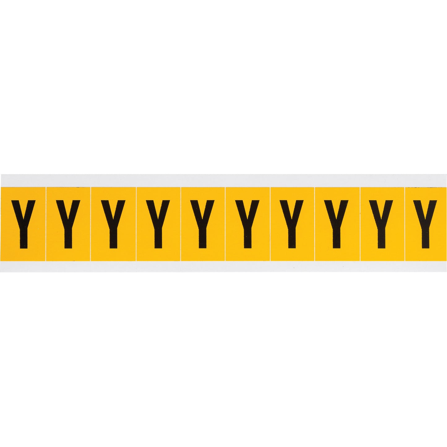 Brady Individual Number & Letter Labels, Y, 1" H, Black on Yellow