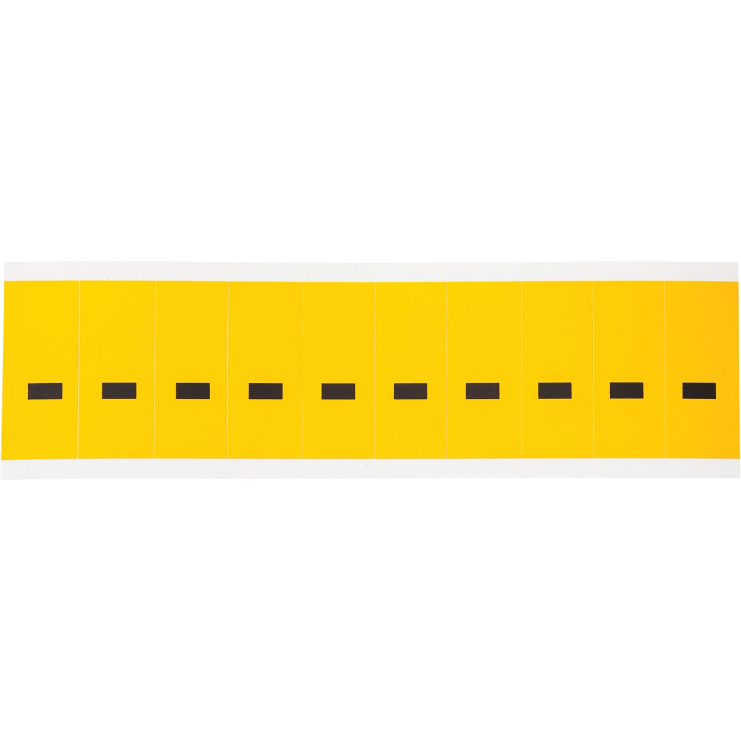 Brady Individual Number & Letter Labels, Dash (-), 2" H, Black on Yellow
