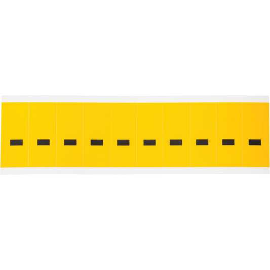 Brady Individual Number & Letter Labels, Dash (-), 2" H, Black on Yellow