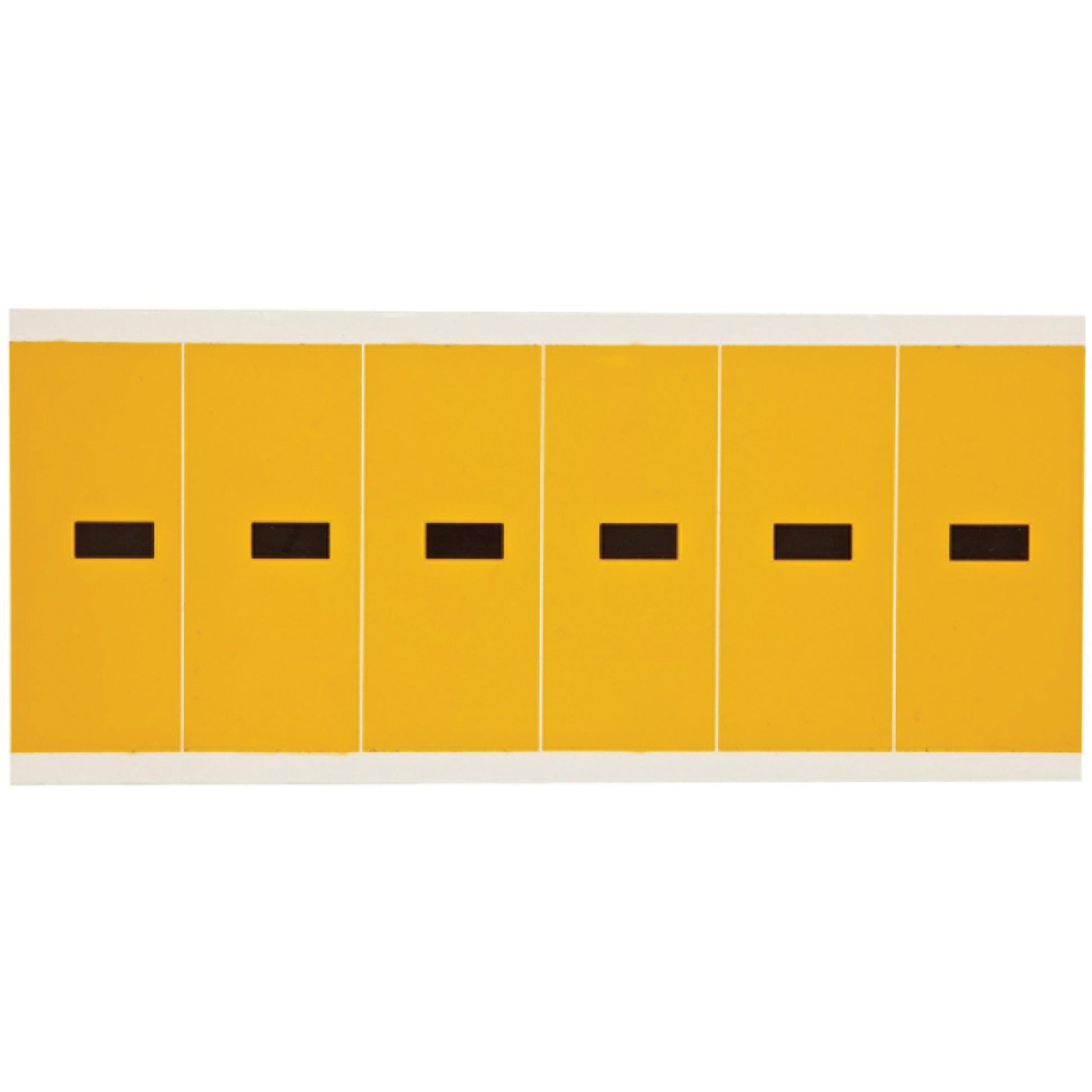 Brady Individual Number & Letter Labels, Dash (-), 3" H, Black on Yellow