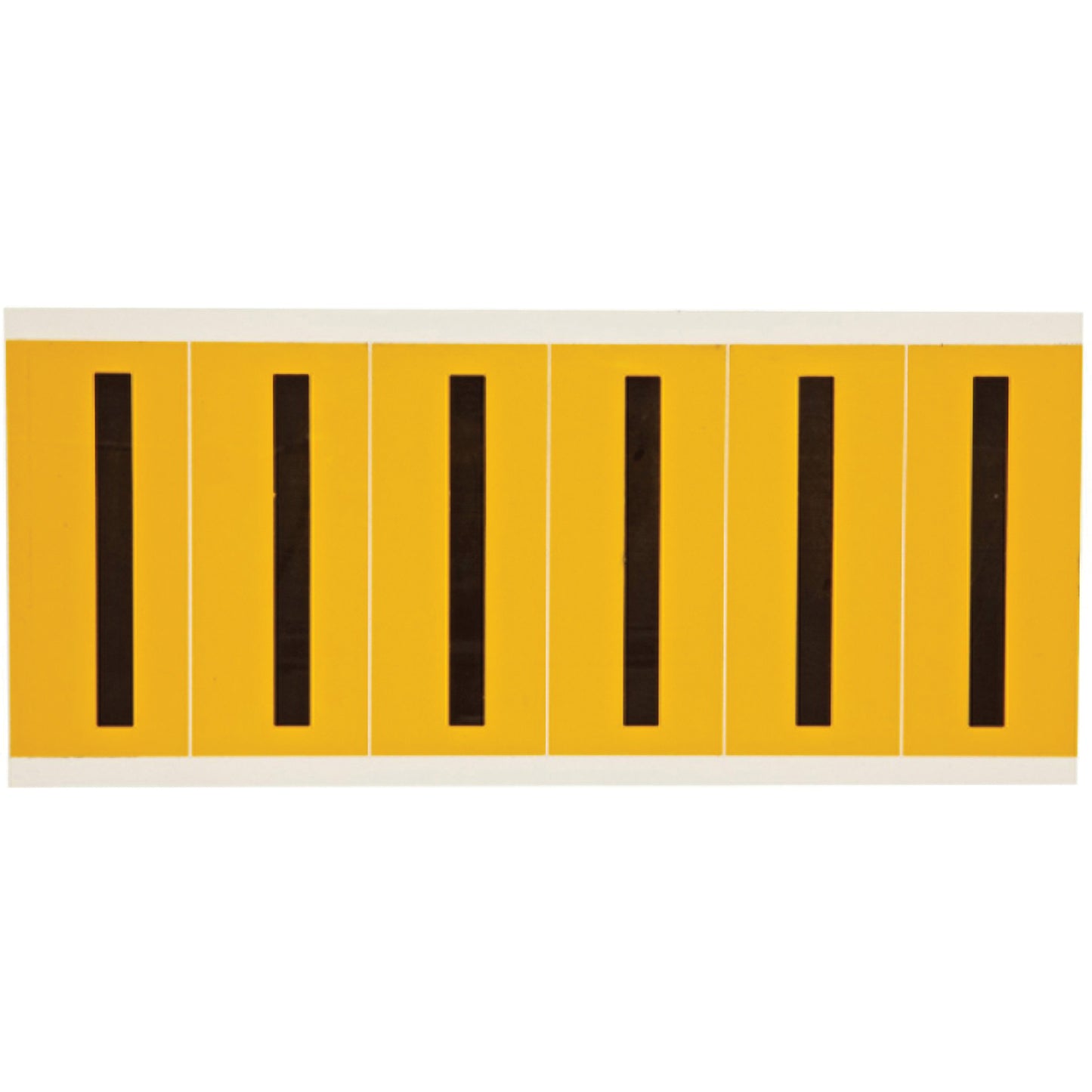 Brady Individual Number and Letter Labels, I, 3" H, Black on Yellow