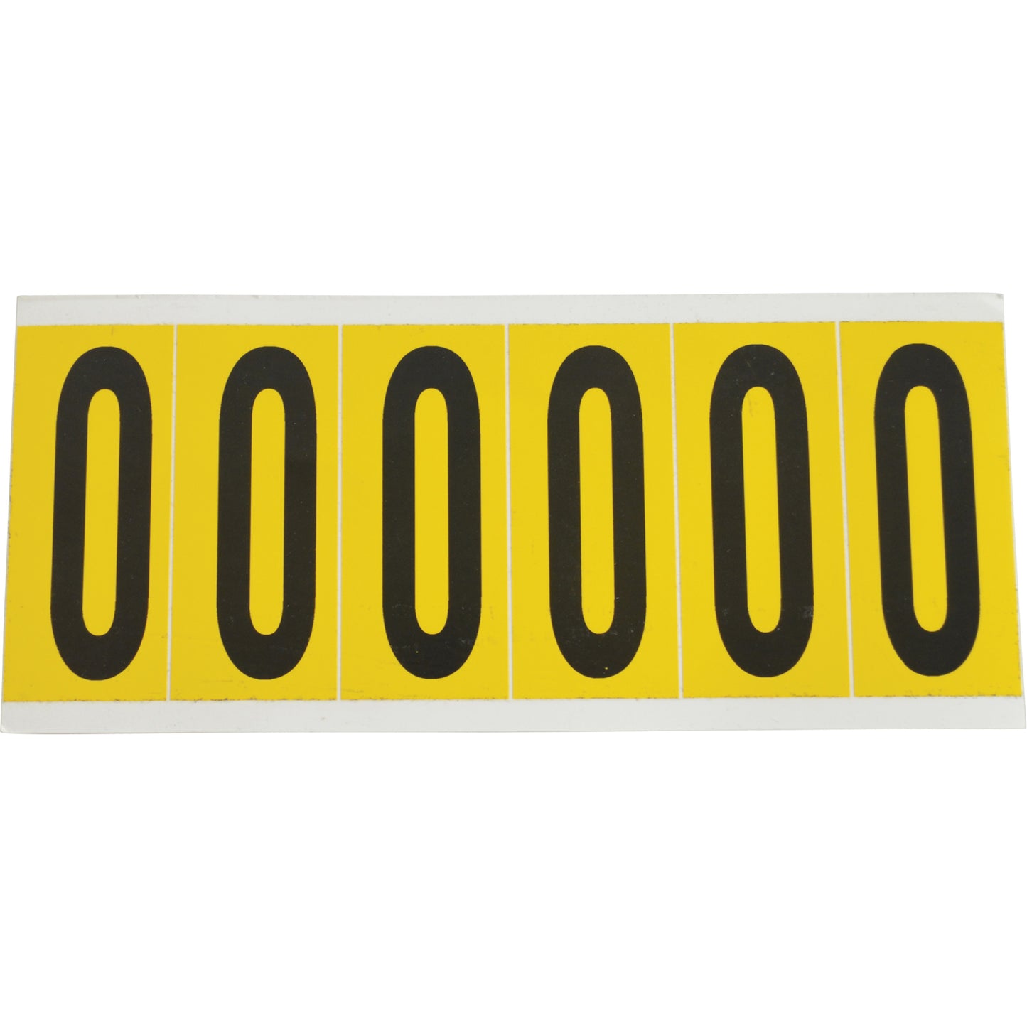 Brady Individual Number & Letter Labels, O, 3" H, Black on Yellow