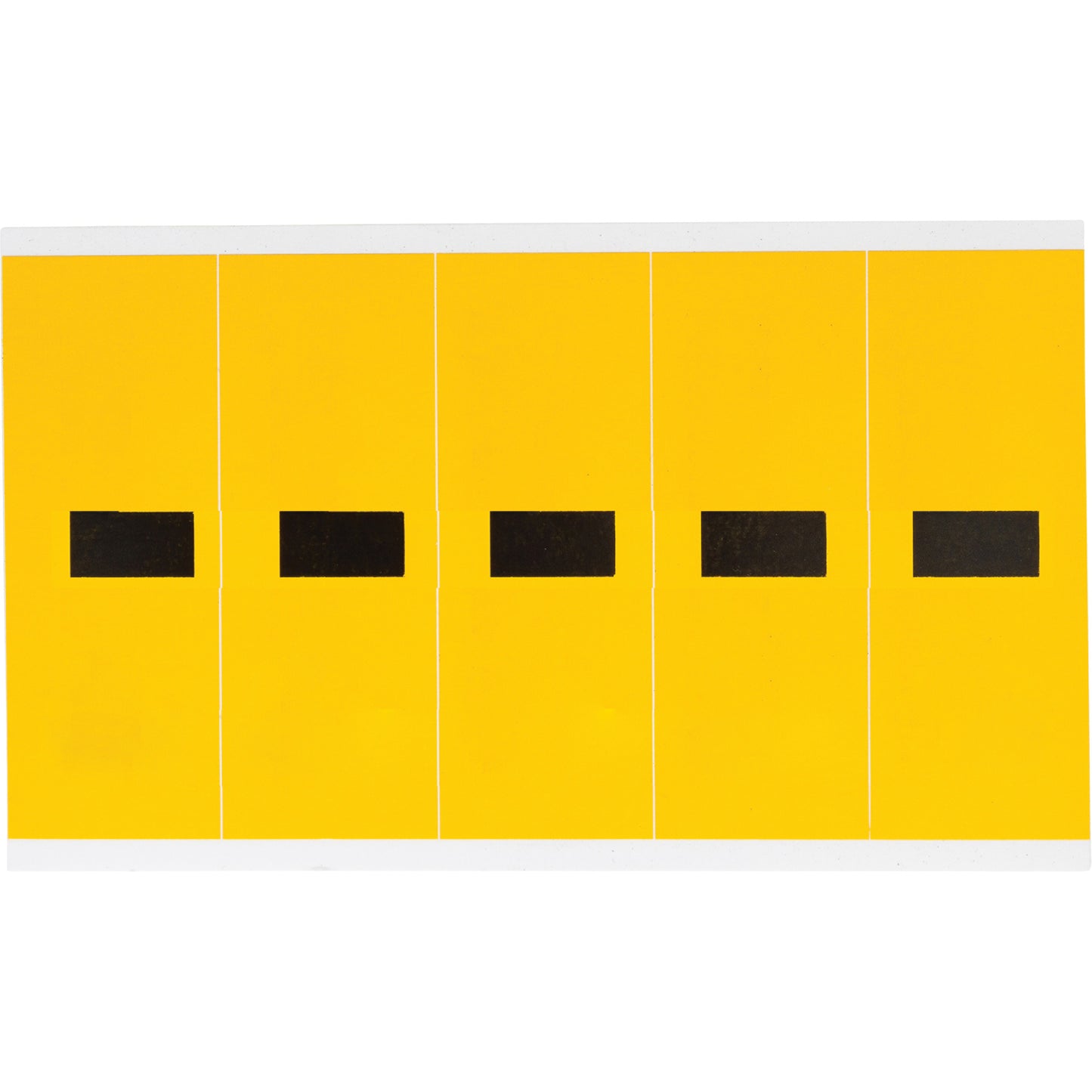 Brady Individual Number & Letter Labels, Dash (-), 4" H, Black on Yellow
