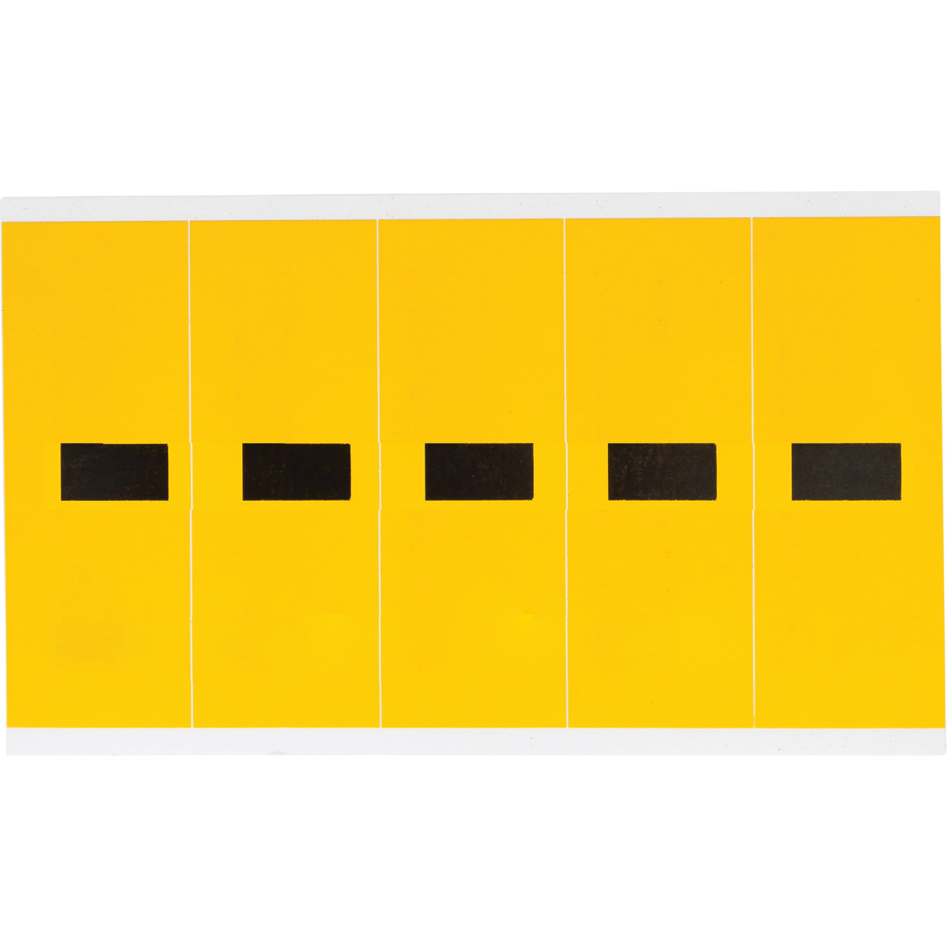 Brady Individual Number & Letter Labels, Dash (-), 4" H, Black on Yellow