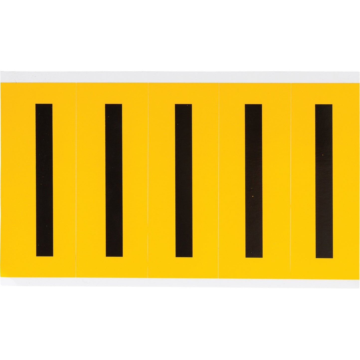 Brady Individual Number and Letter Labels, I, 4" H, Black on Yellow