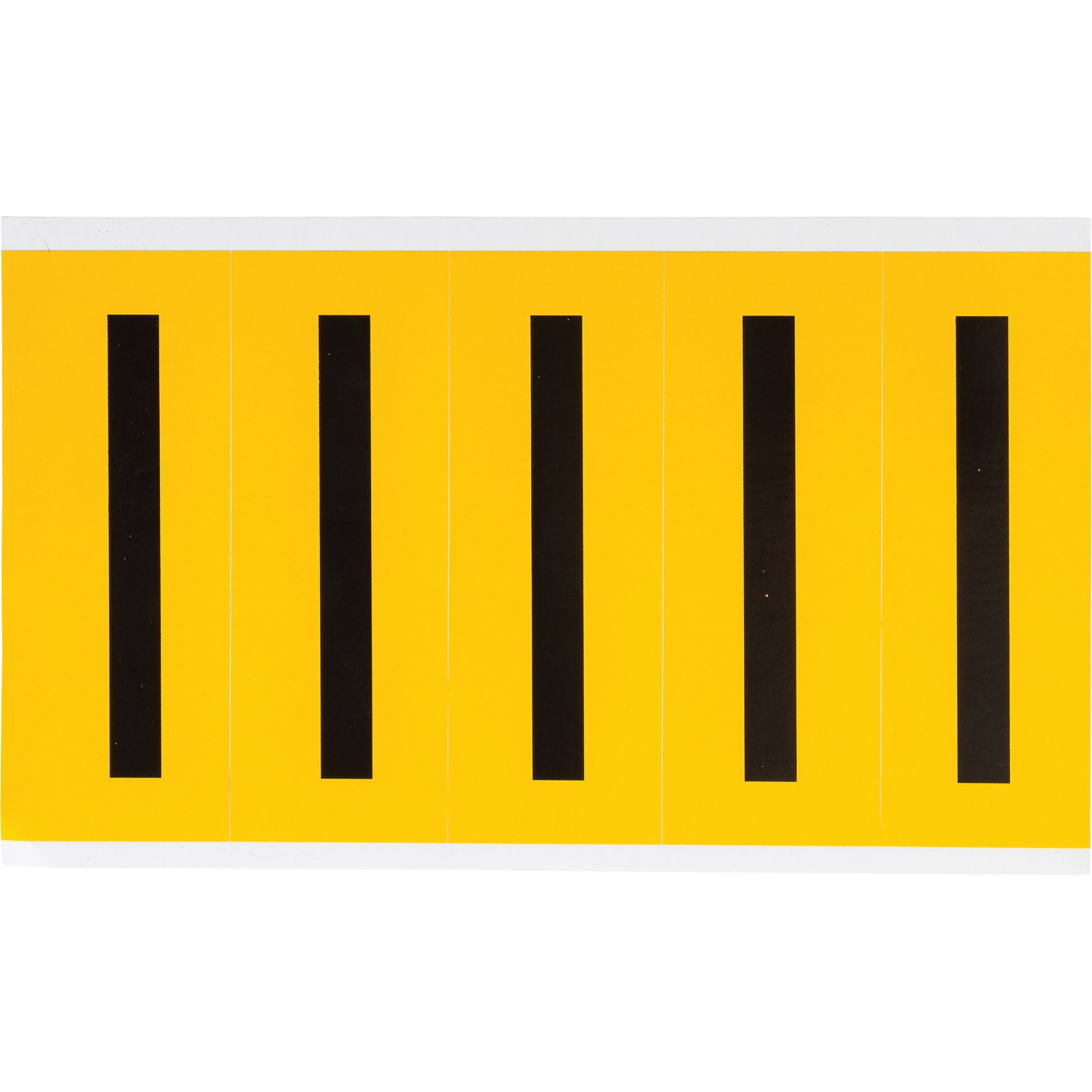 Brady Individual Number and Letter Labels, I, 4" H, Black on Yellow