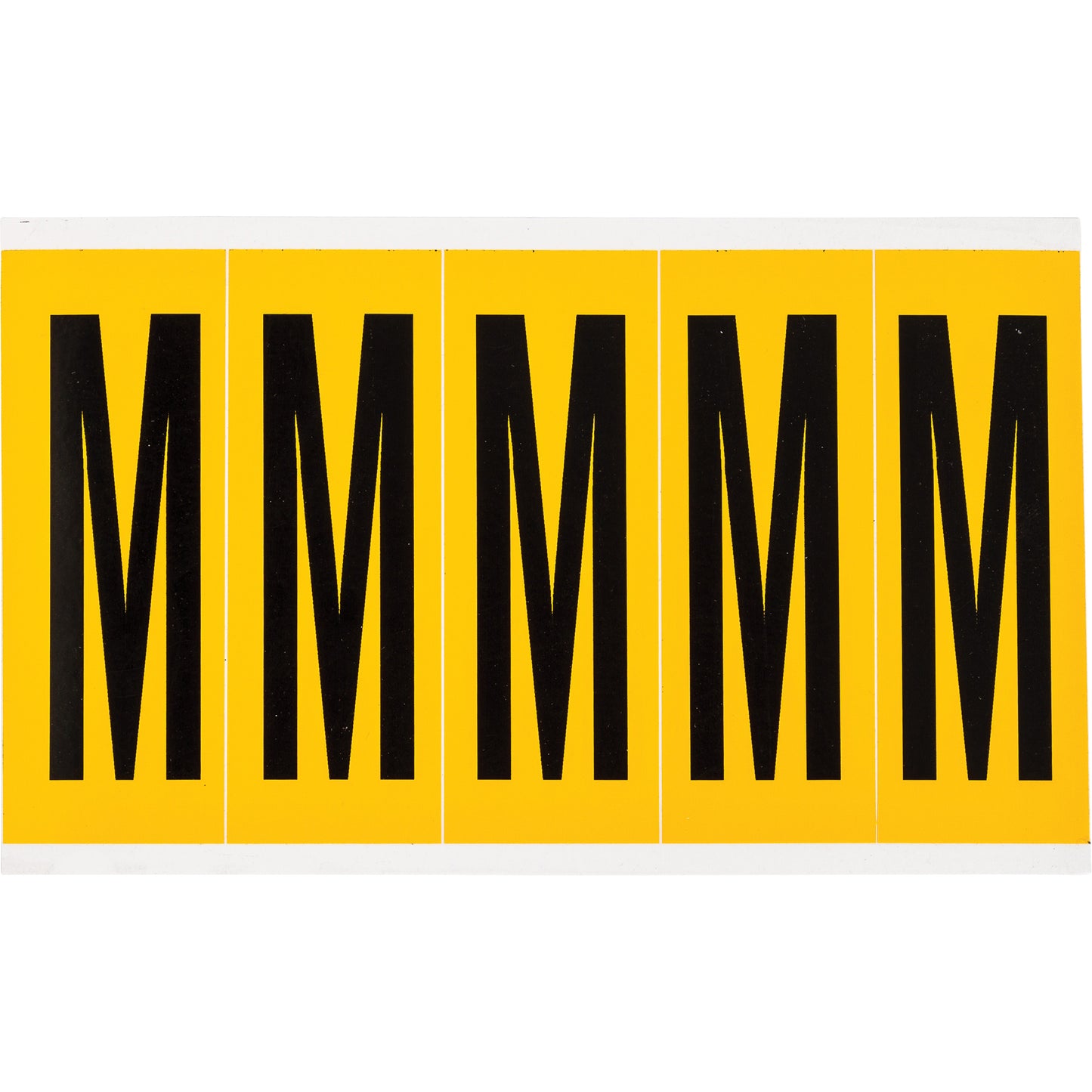 Brady Individual Number & Letter Labels, M, 4" H, Black on Yellow