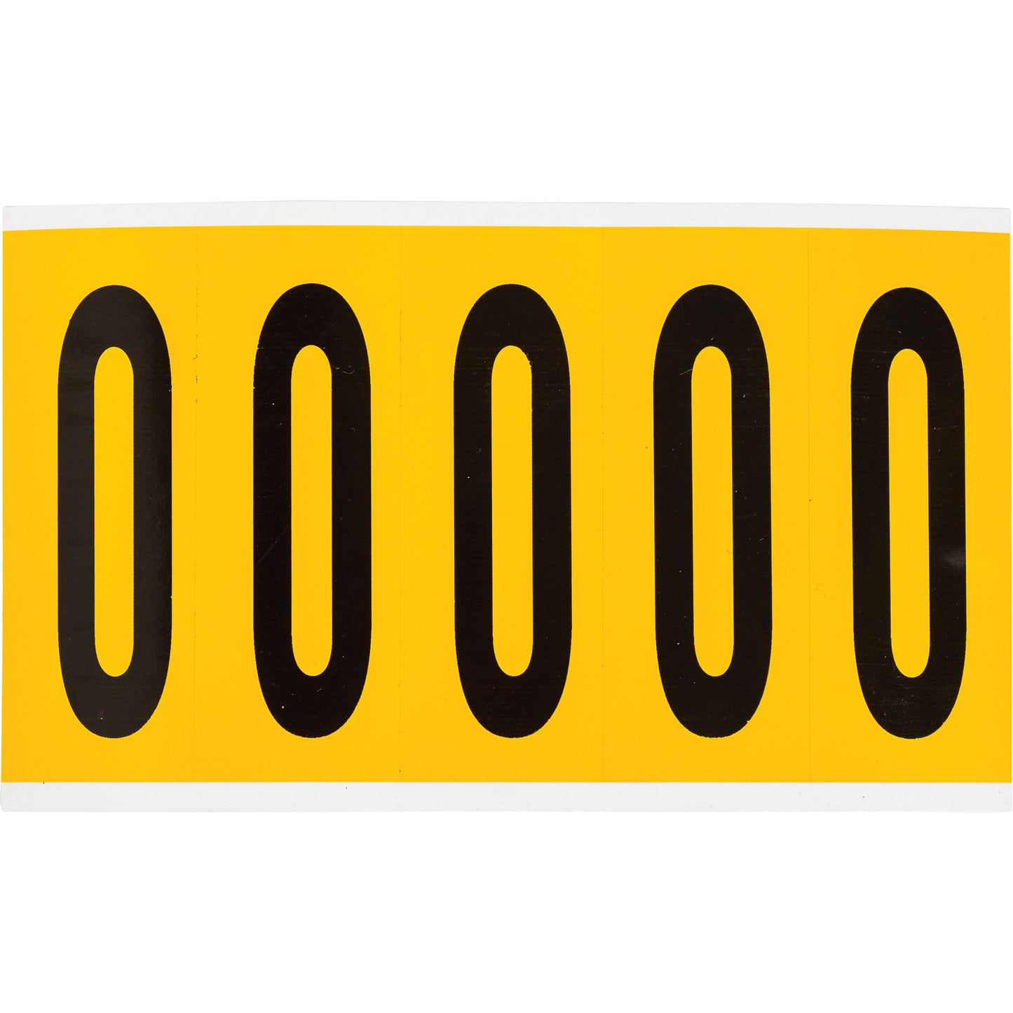 Brady Individual Number & Letter Labels, O, 4" H, Black on Yellow