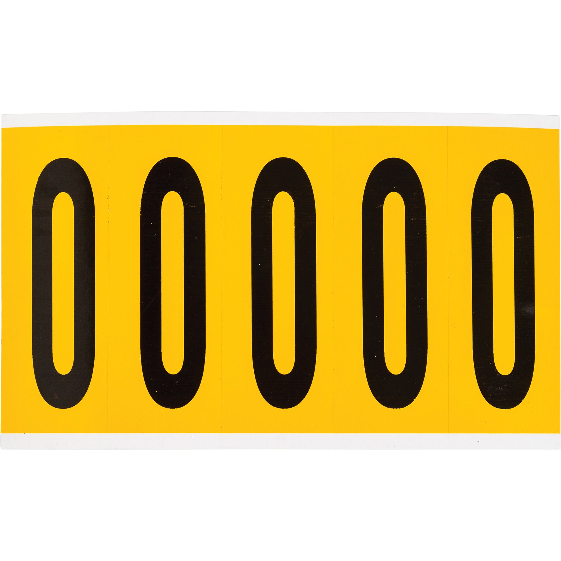 Brady Individual Number & Letter Labels, O, 4" H, Black on Yellow