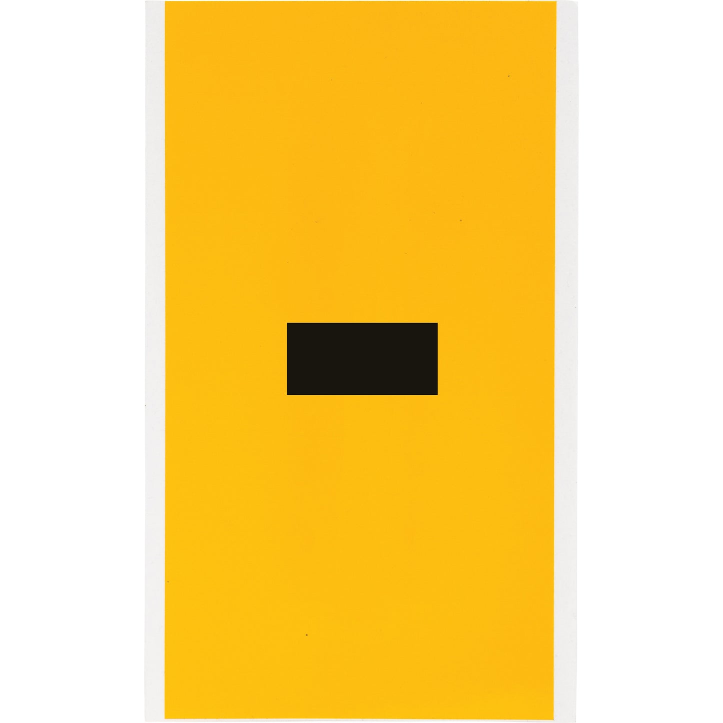 Brady Individual Number & Letter Label, Dash (-), 6" H, Black on Yellow