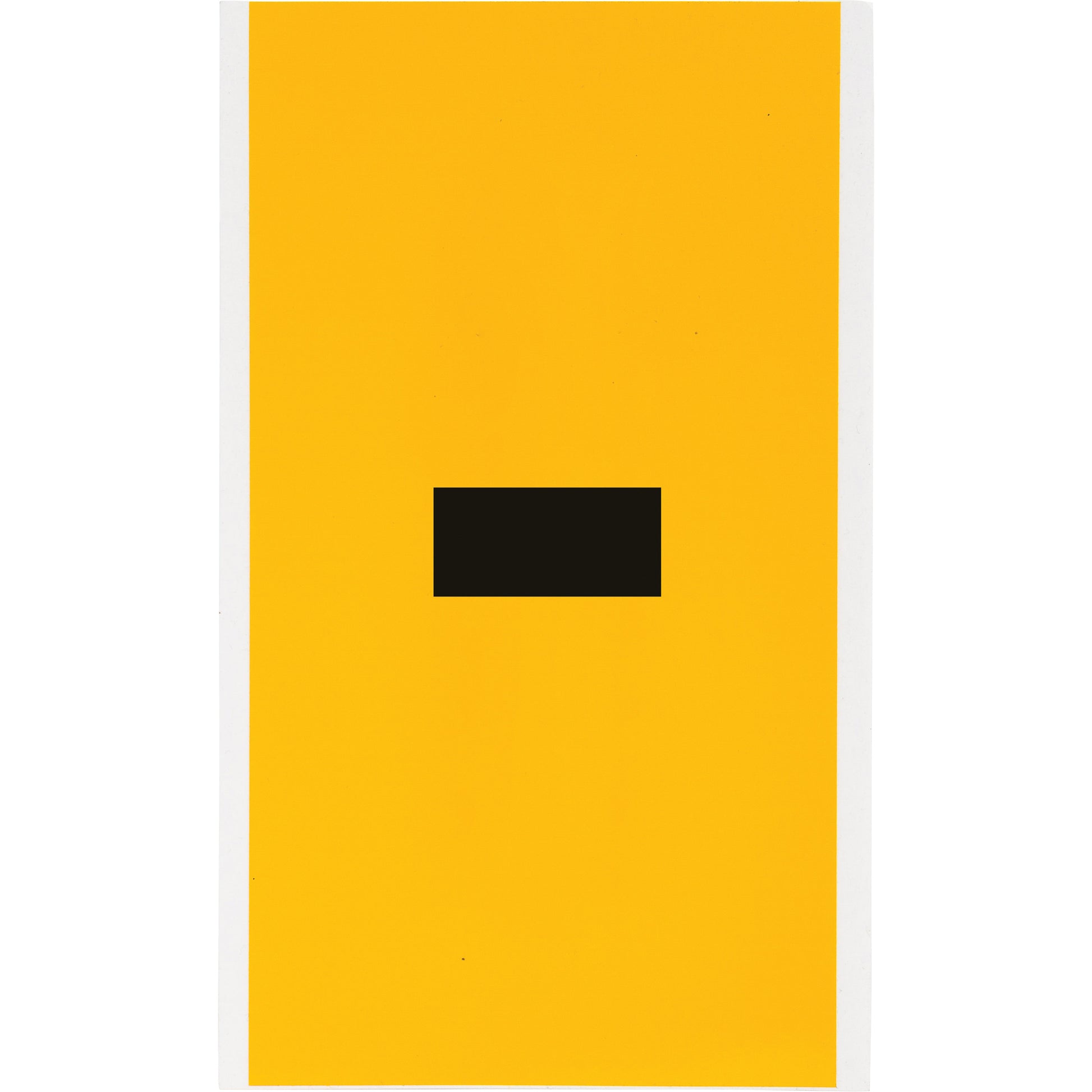 Brady Individual Number & Letter Label, Dash (-), 6" H, Black on Yellow