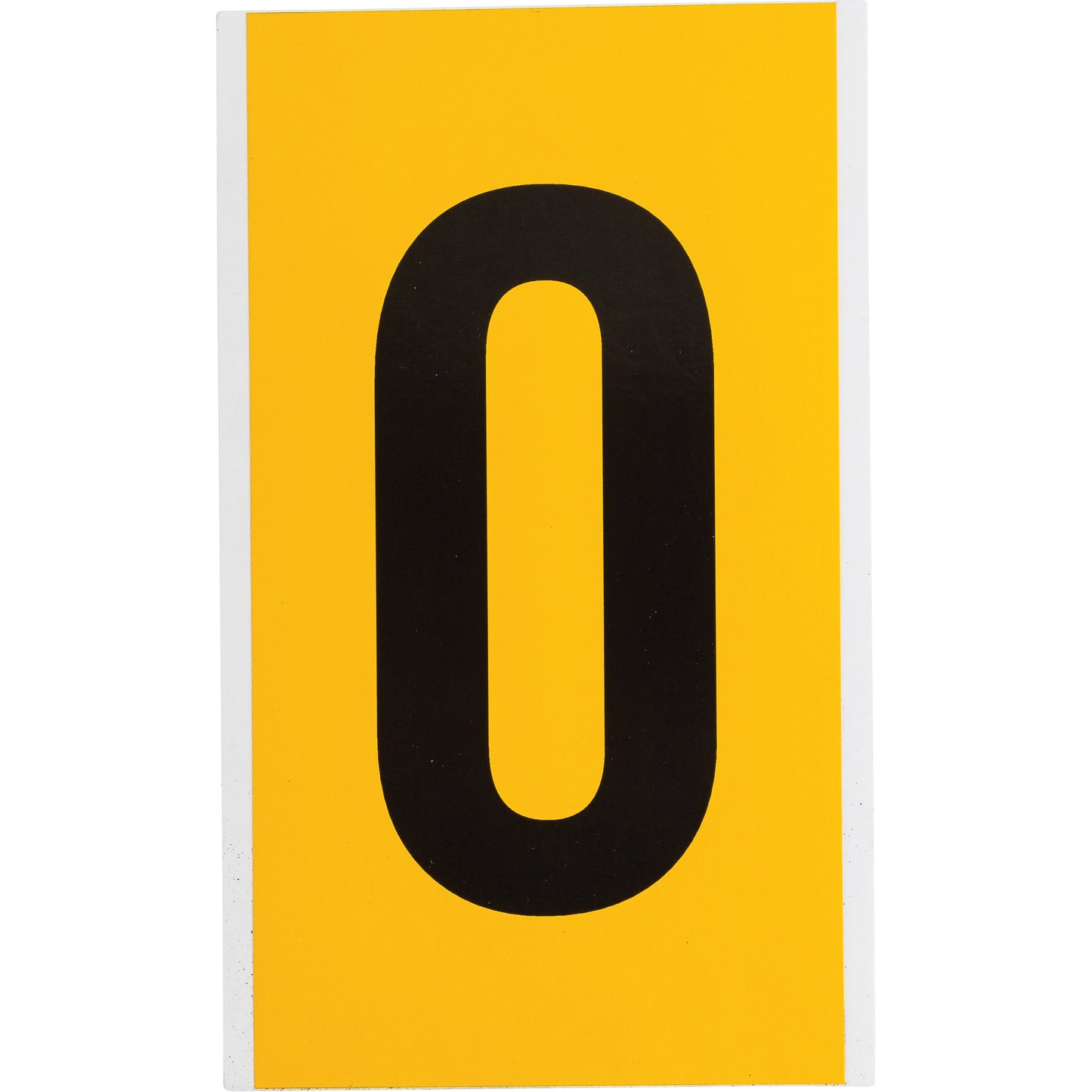 Brady Individual Number & Letter Label, O, 6" H, Black on Yellow