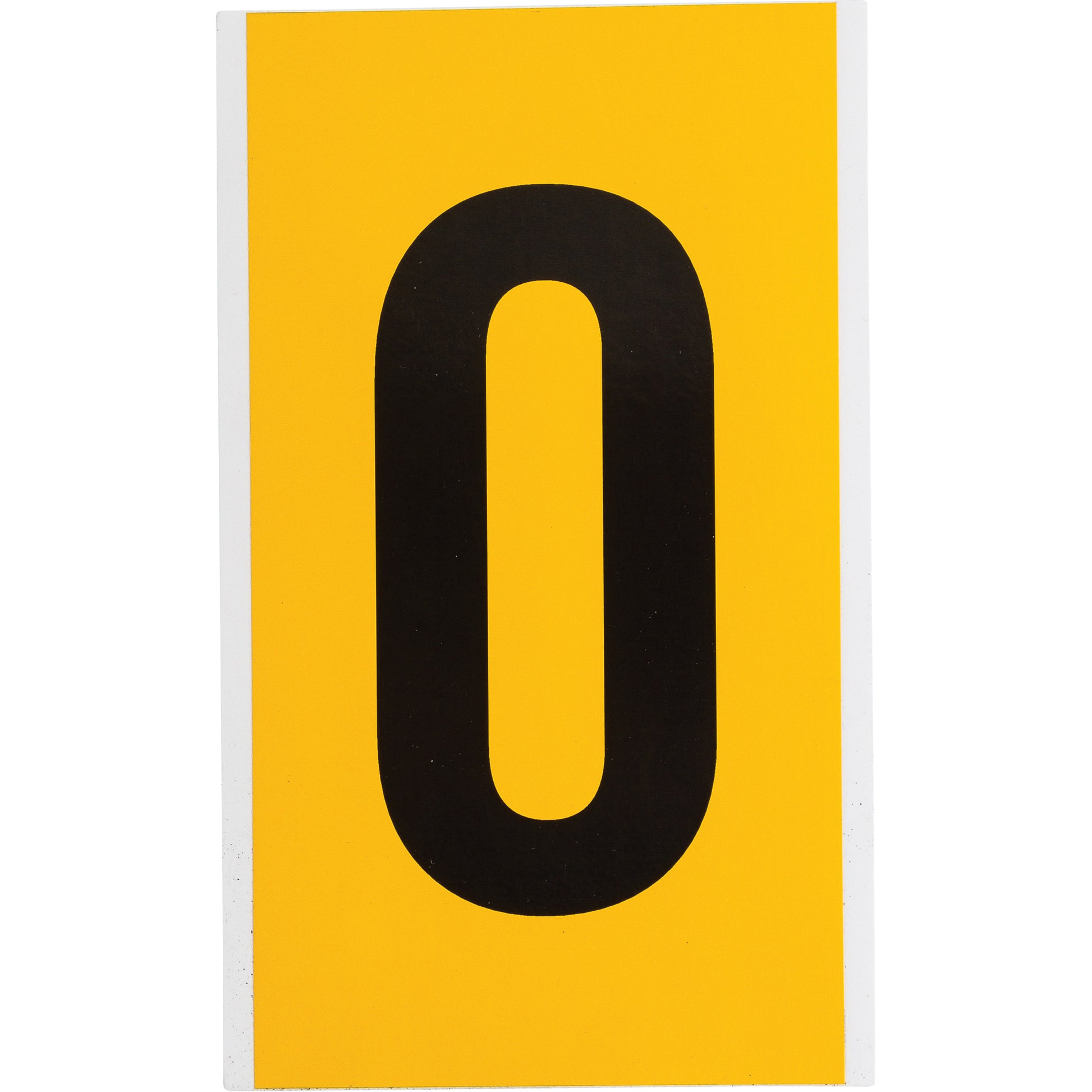 Brady Individual Number & Letter Label, O, 6" H, Black on Yellow