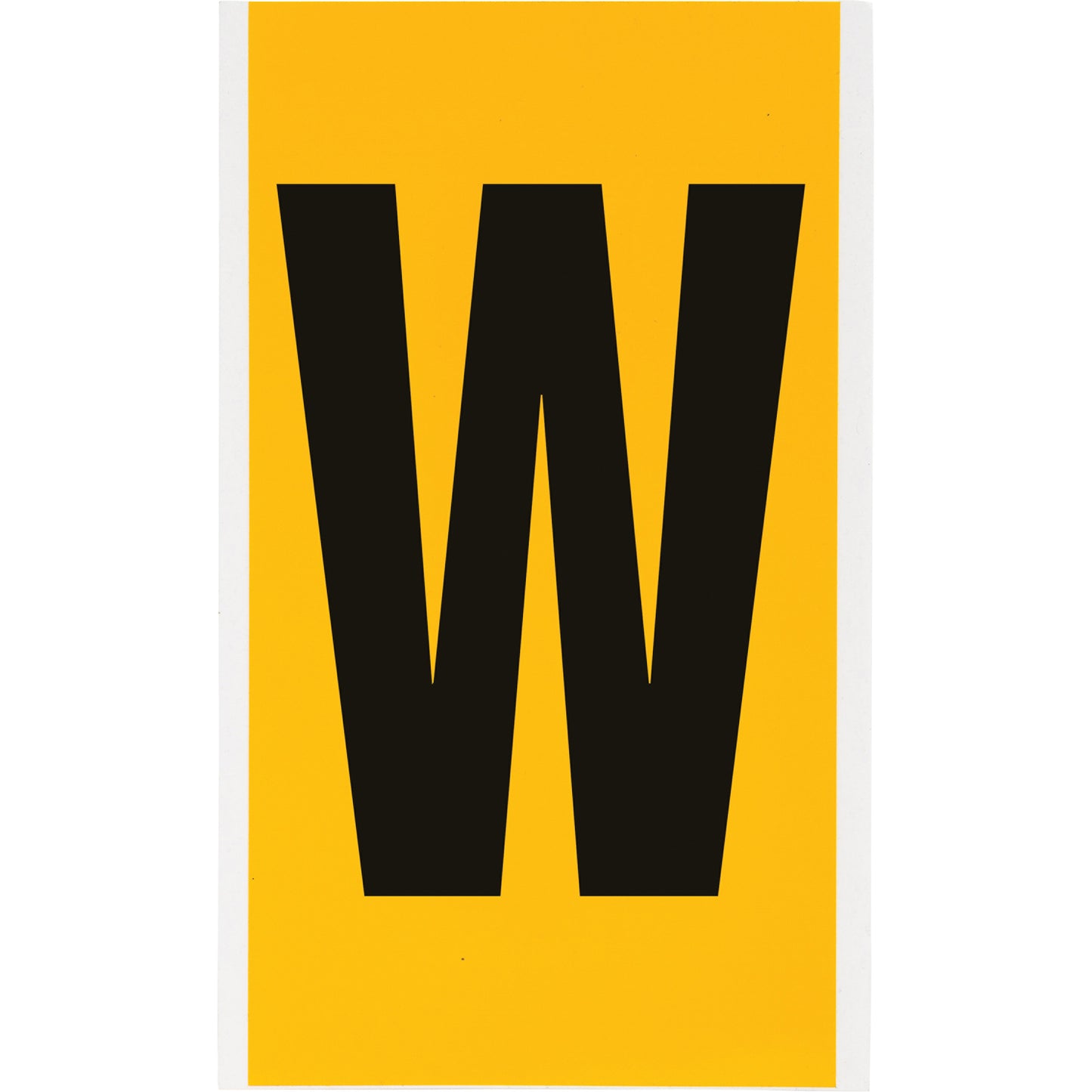 Brady Individual Number & Letter Labels, W, 6" H, Black on Yellow