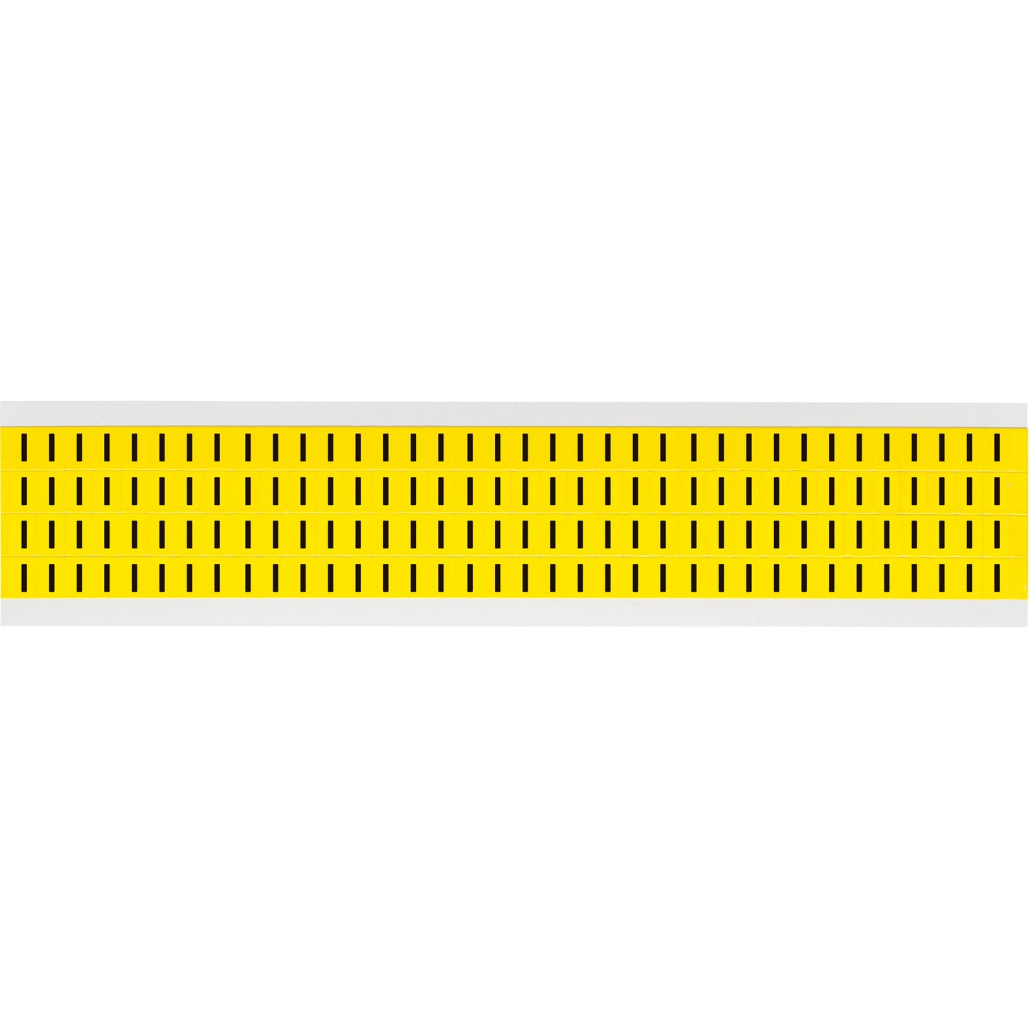 Brady Repositionable Individual Number and Letter Labels, I, 1/4" H, Black on Yellow