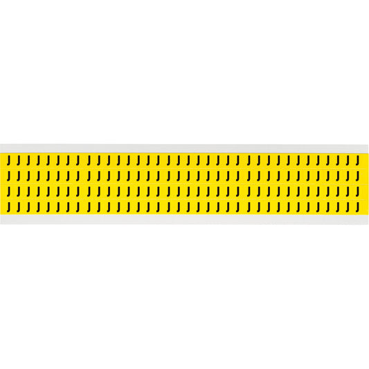 Brady Repositionable Individual Number and Letter Labels, J, 1/4" H, Black on Yellow