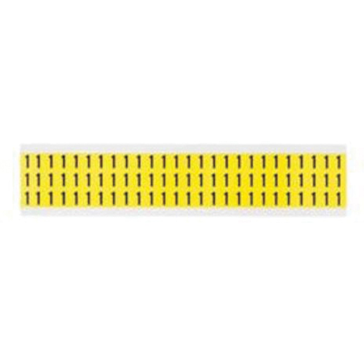 Brady Repositionable Individual Number and Letter Labels, 1, 3/8" H, Black on Yellow
