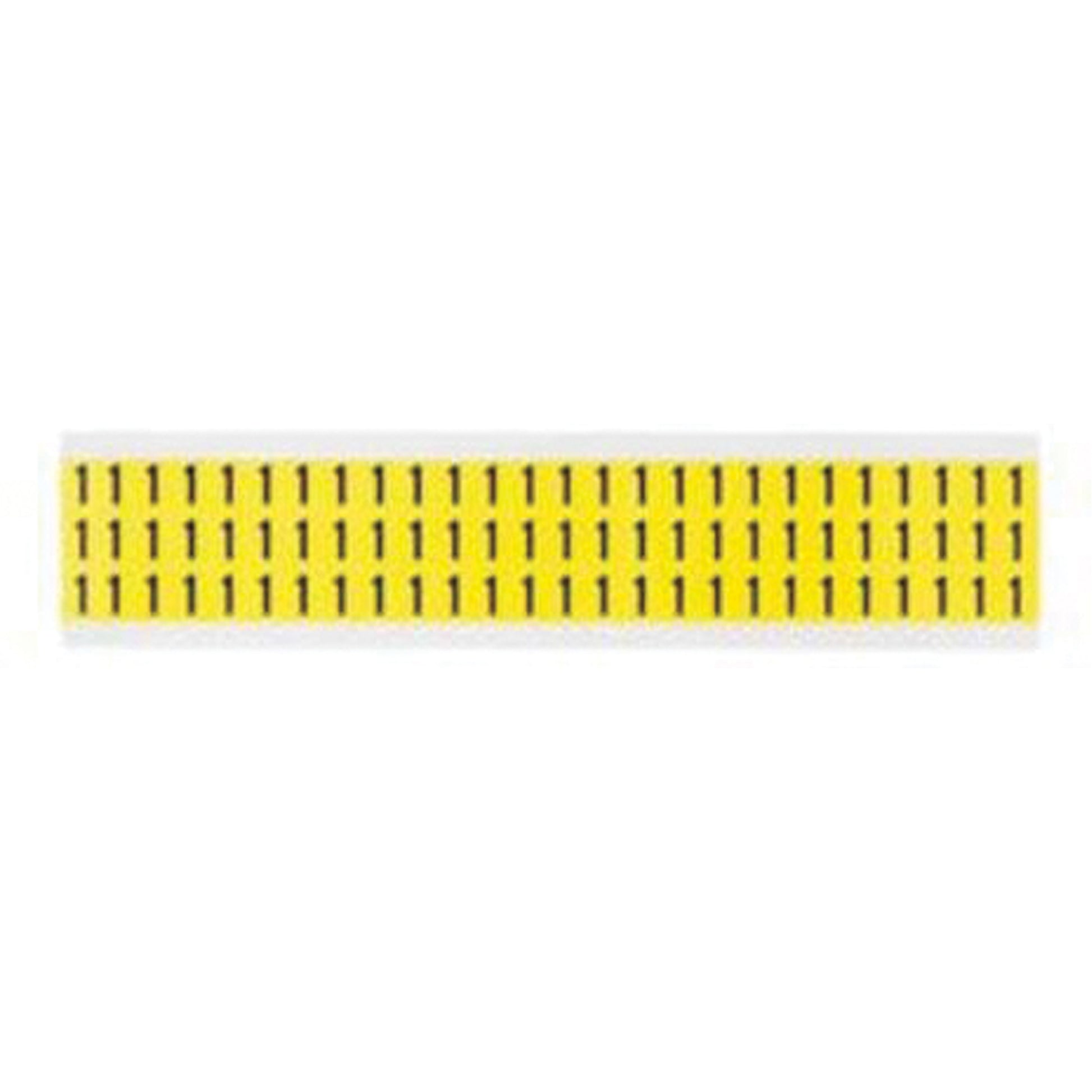 Brady Repositionable Individual Number and Letter Labels, 1, 3/8" H, Black on Yellow