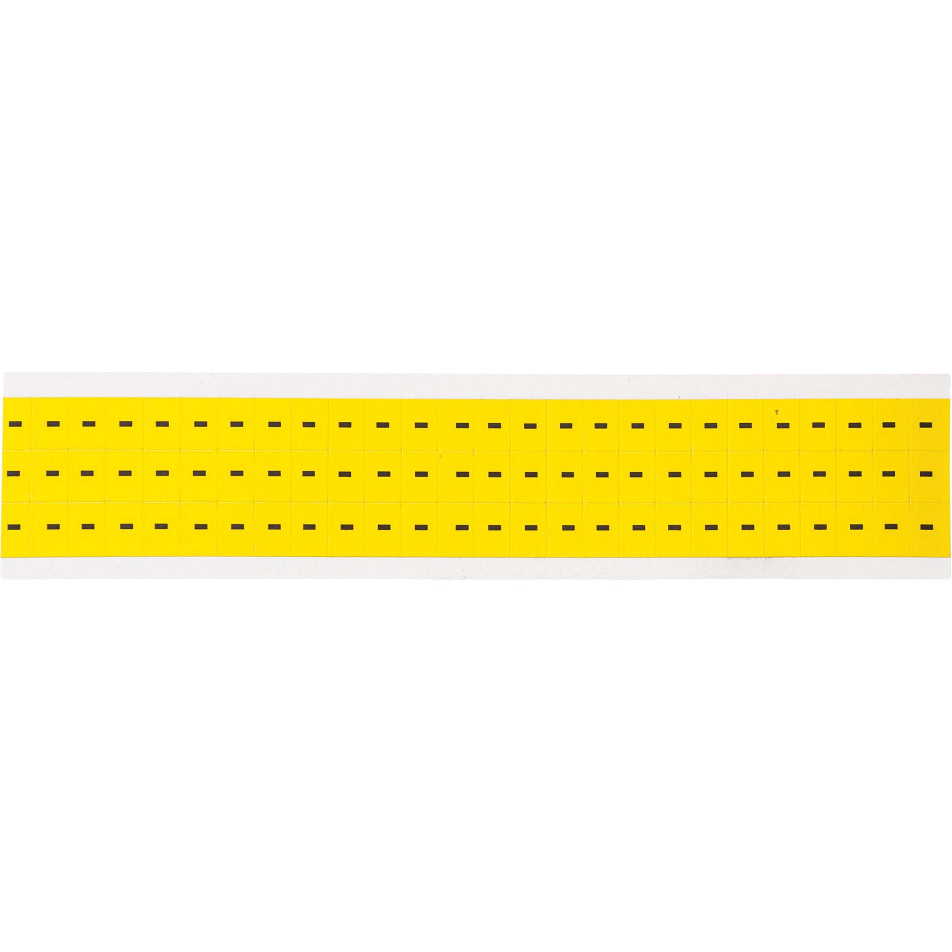Brady Repositionable Individual Number & Letter Labels, Dash (-), 3/8" H, Black on Yellow