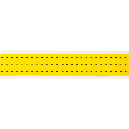 Brady Repositionable Individual Number & Letter Labels, Dash (-), 3/8" H, Black on Yellow