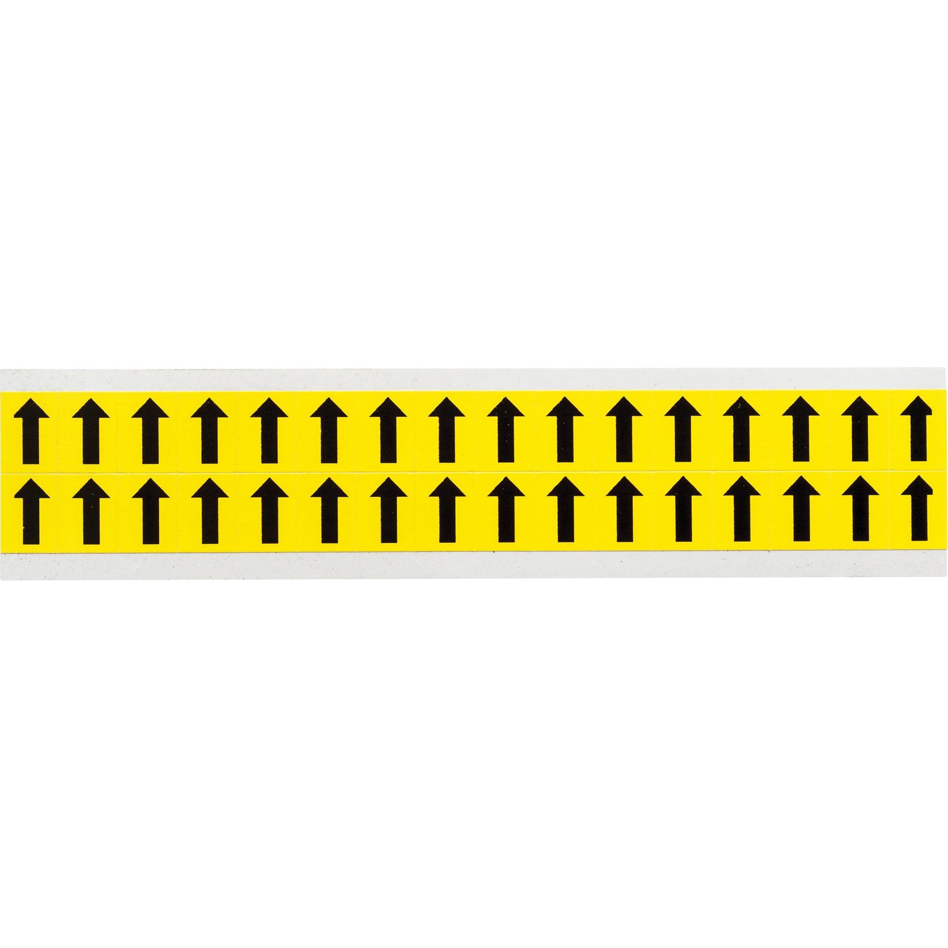 Brady Repositionable Individual Number and Letter Labels, Arrow Symbol, 5/8" H, Black on Yellow