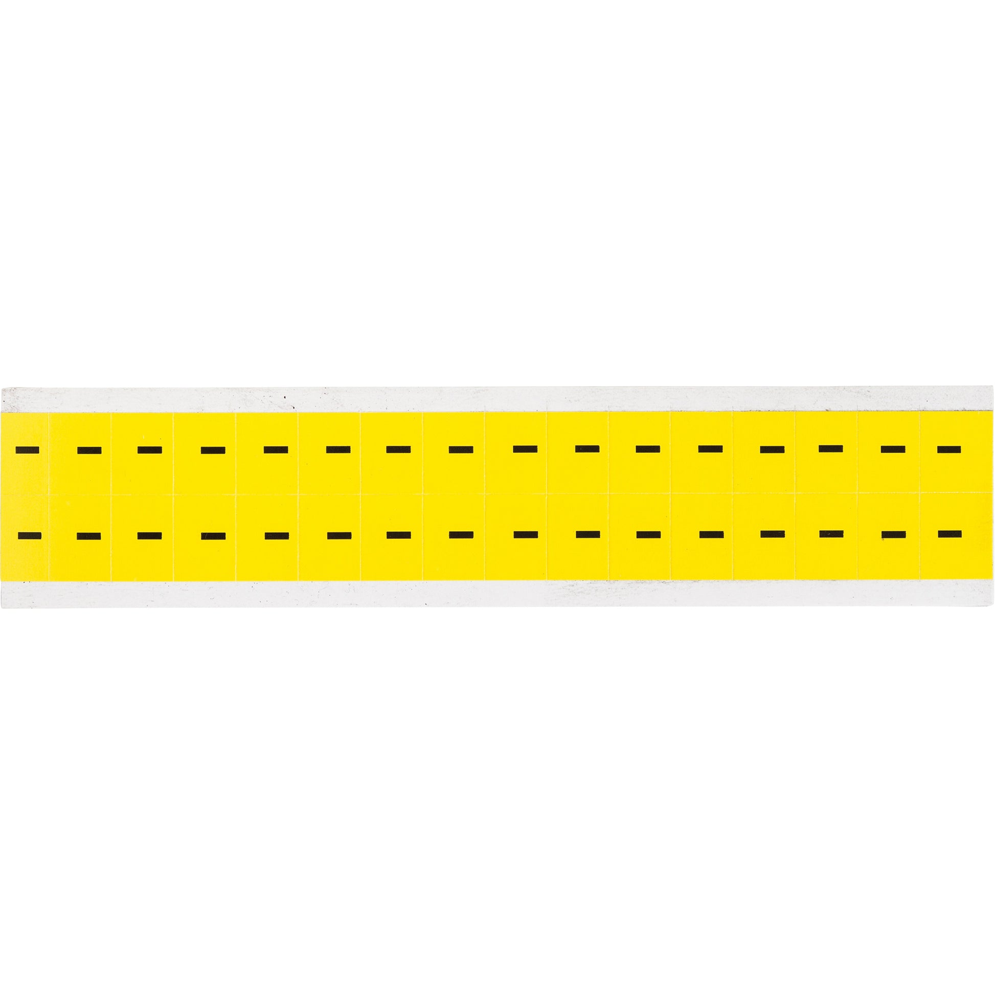 Brady Repositionable Individual Number & Letter Labels, Dash (-), 5/8" H, Black on Yellow