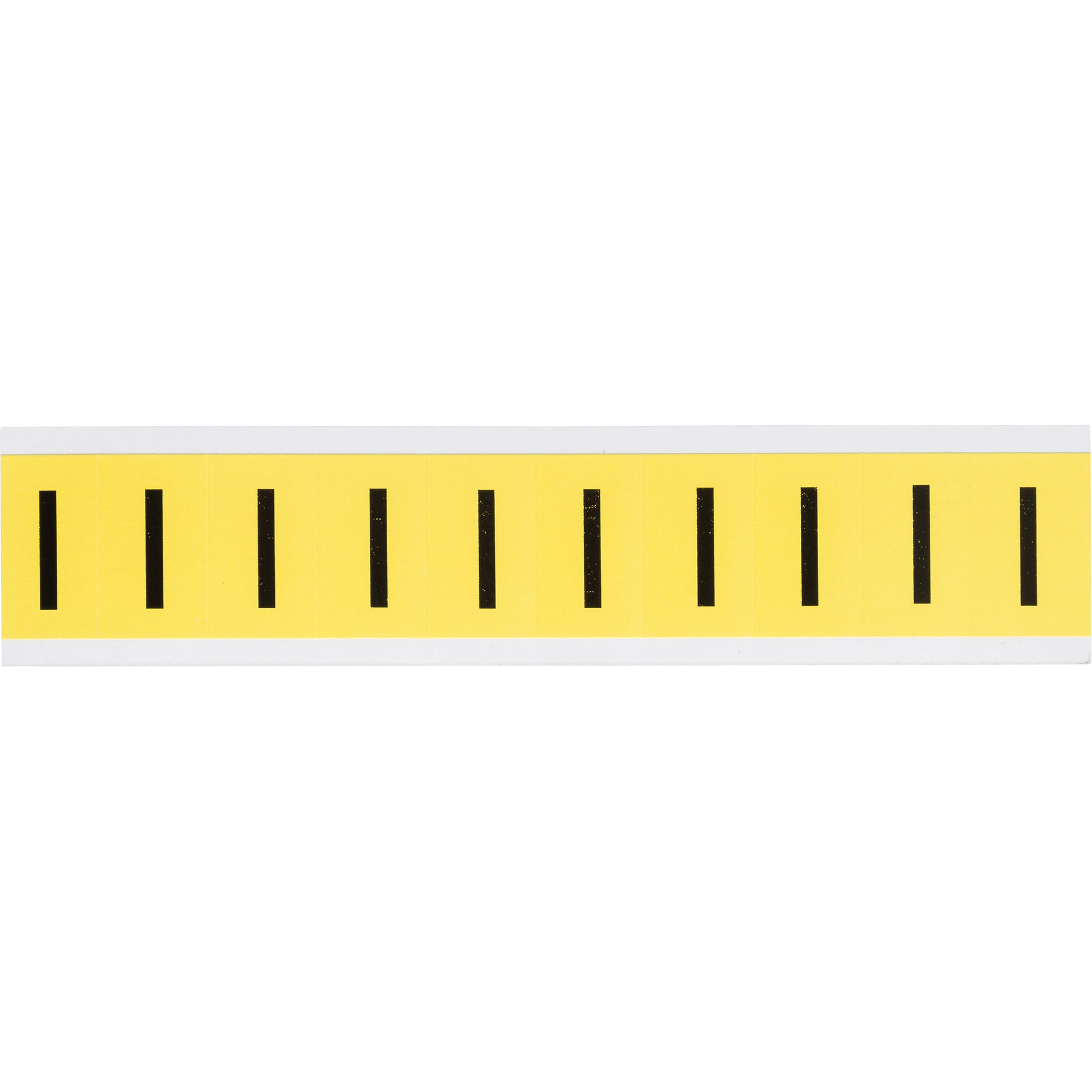 Brady Repositionable Individual Number and Letter Labels, I, 1" H, Black on Yellow