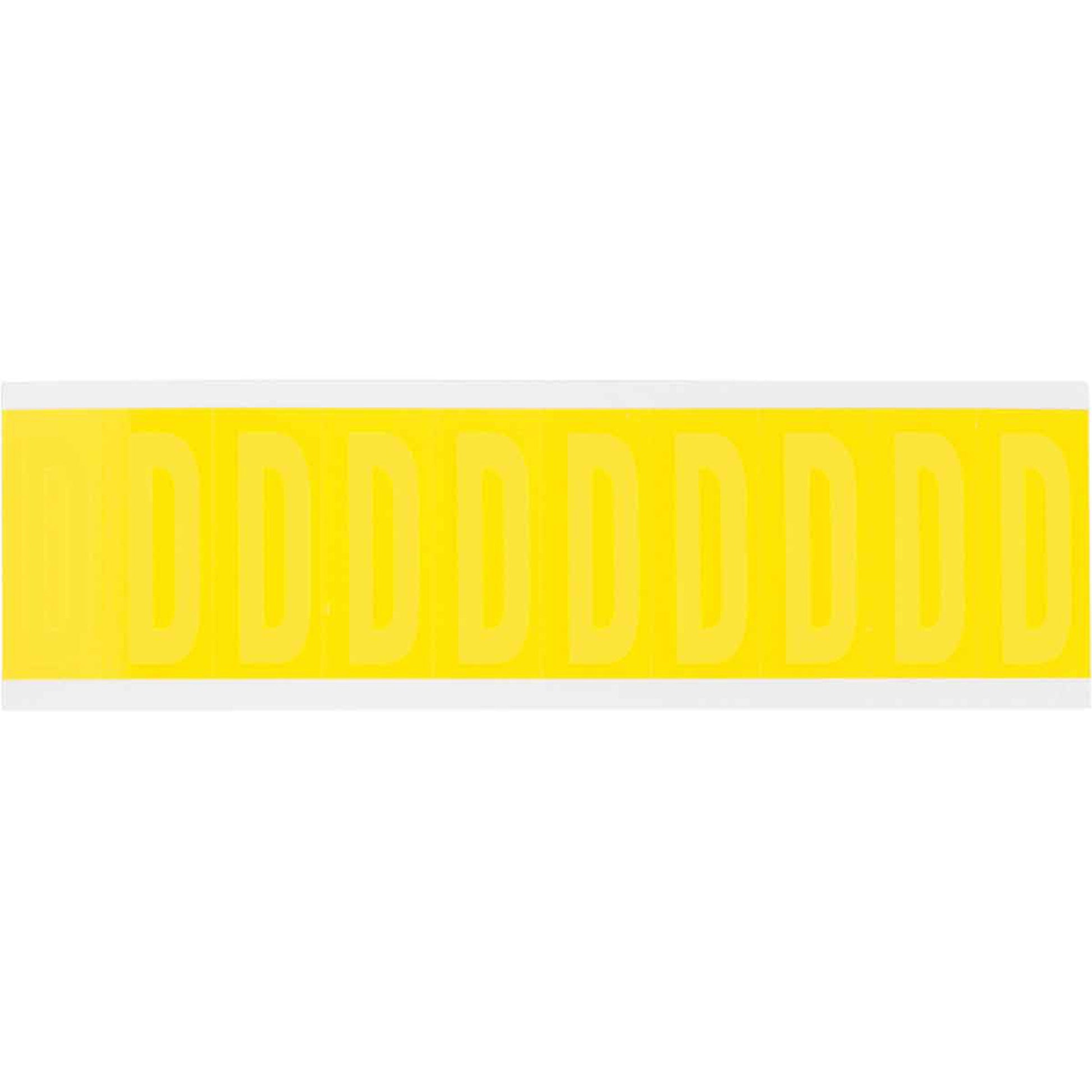 Brady Repositionable Individual Number & Letter Labels, Blank, 2" H, Yellow