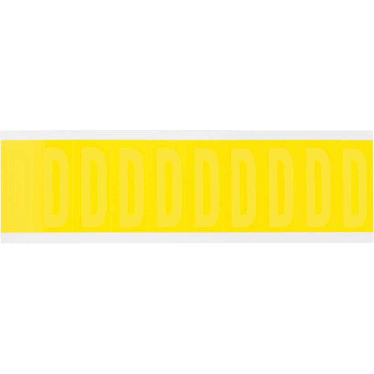 Brady Repositionable Individual Number & Letter Labels, Blank, 2" H, Yellow