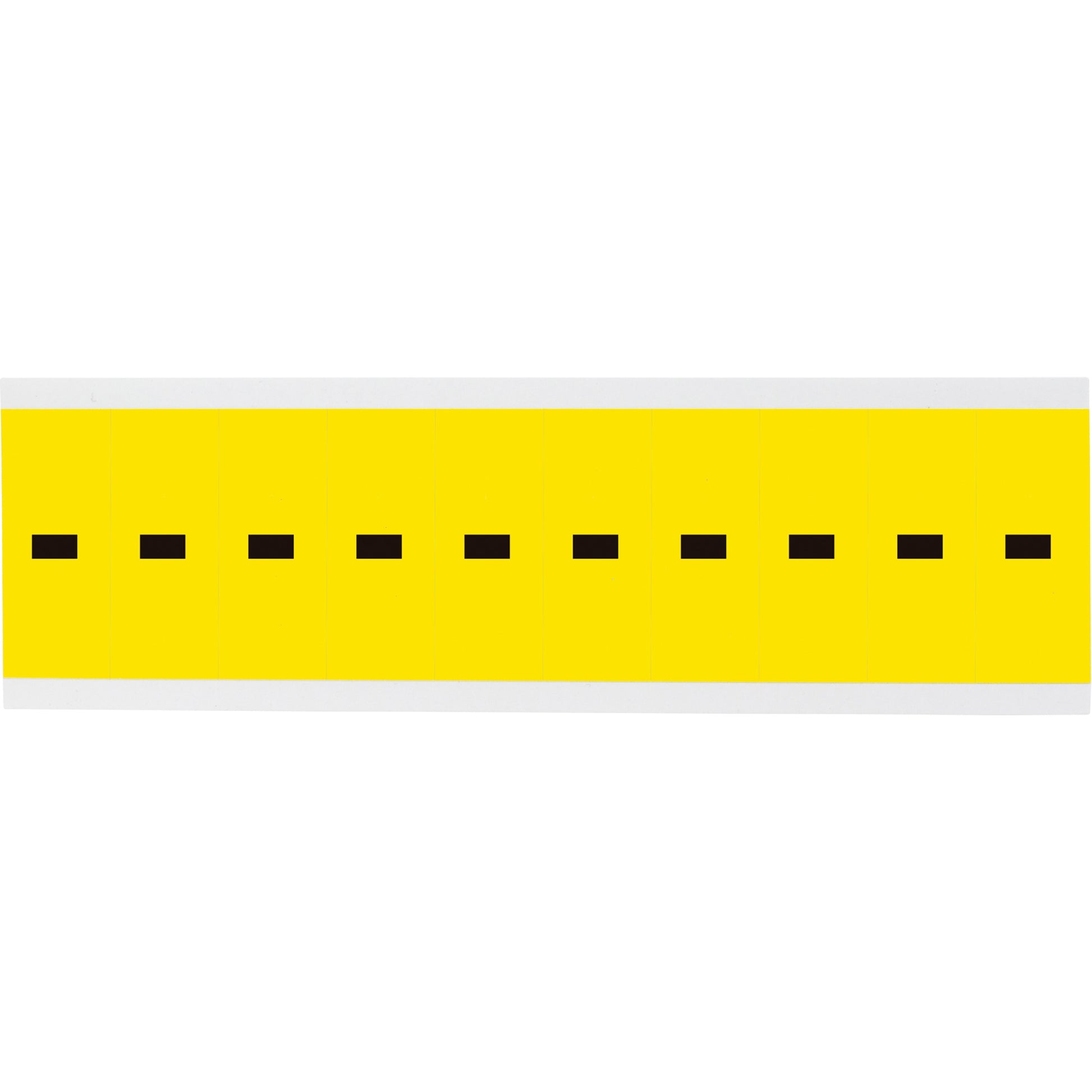 Brady Repositionable Individual Number & Letter Labels, Dash (-), 2" H, Black on Yellow