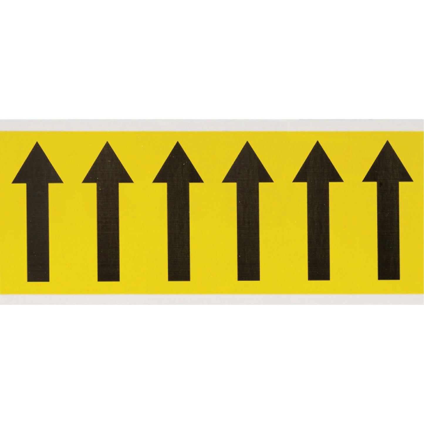 Brady Repositionable Individual Number and Letter Labels, Arrow Symbol, 3" H, Black on Yellow