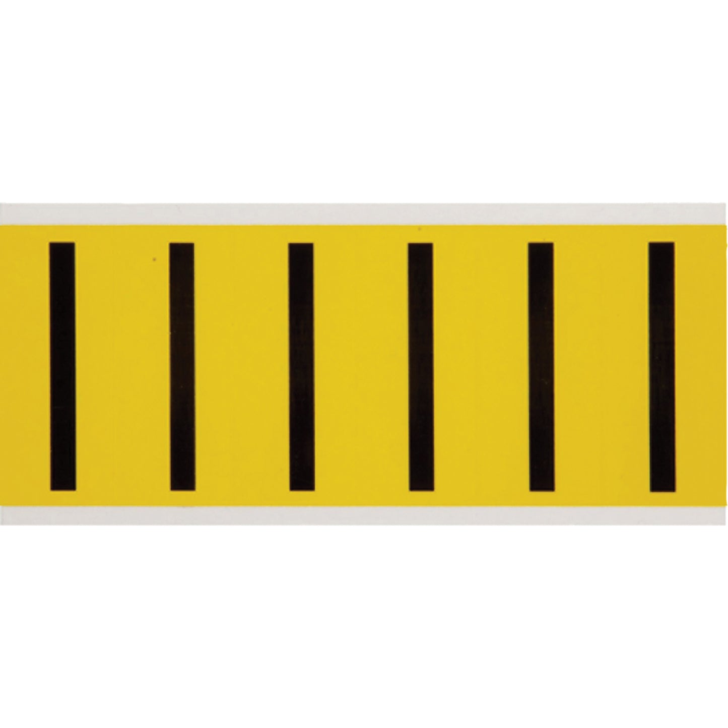Brady Repositionable Individual Number and Letter Labels, I, 3" H, Black on Yellow