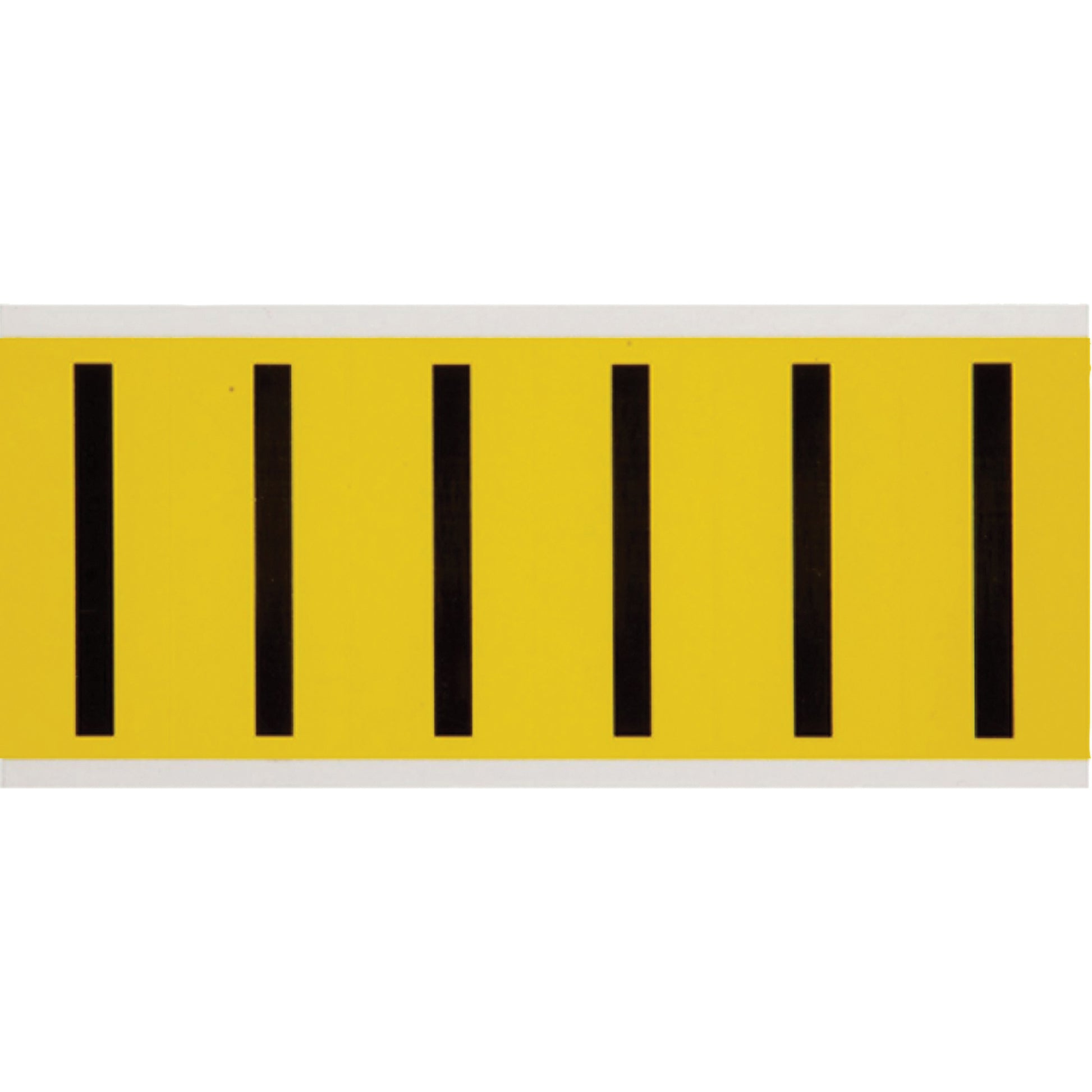 Brady Repositionable Individual Number and Letter Labels, I, 3" H, Black on Yellow