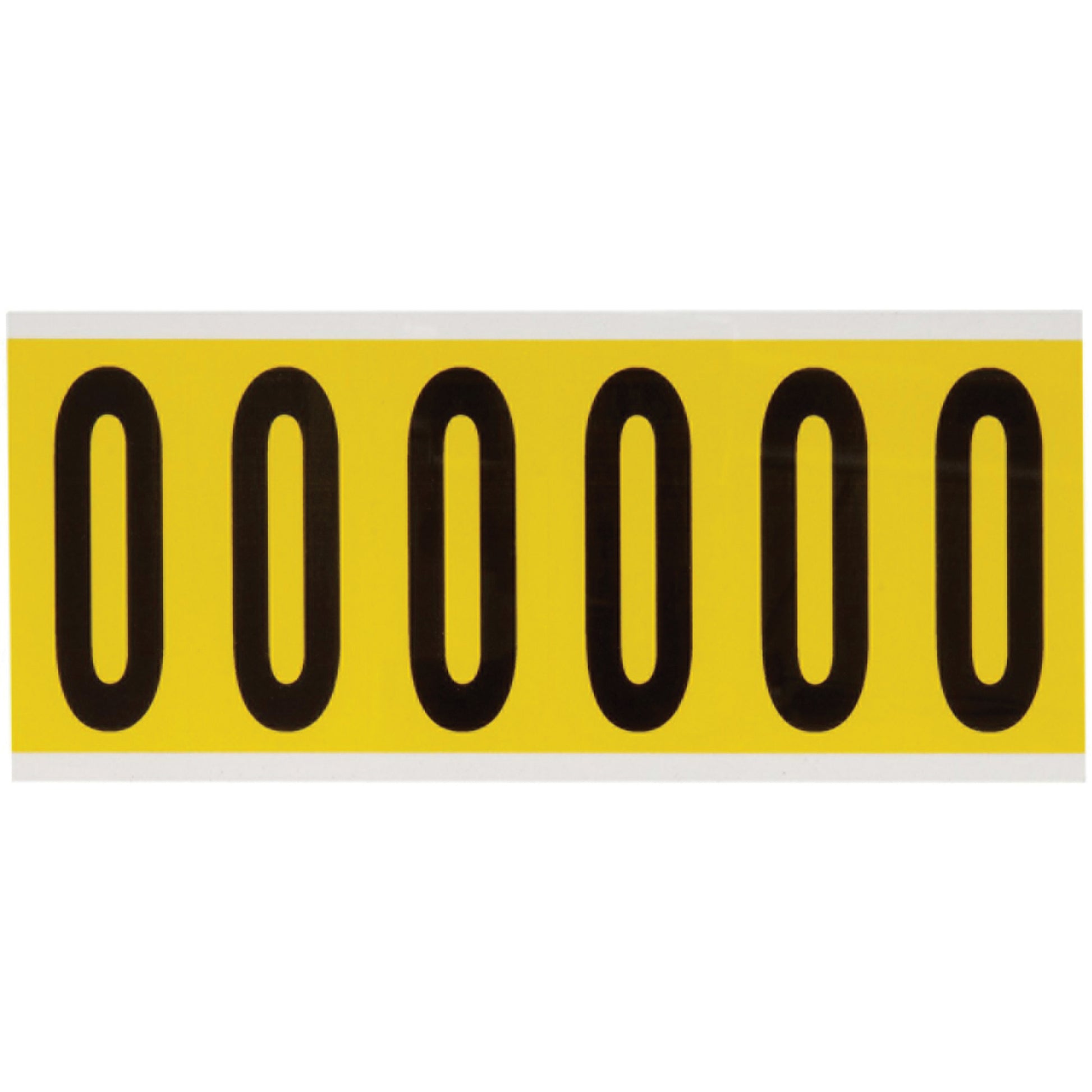 Brady Repositionable Individual Number & Letter Labels, O, 3" H, Black on Yellow