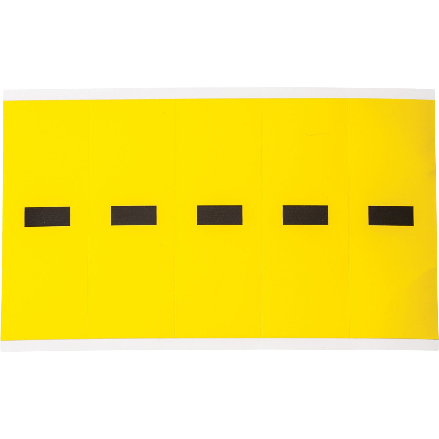 Brady Repositionable Individual Number & Letter Labels, Dash (-), 4" H, Black on Yellow