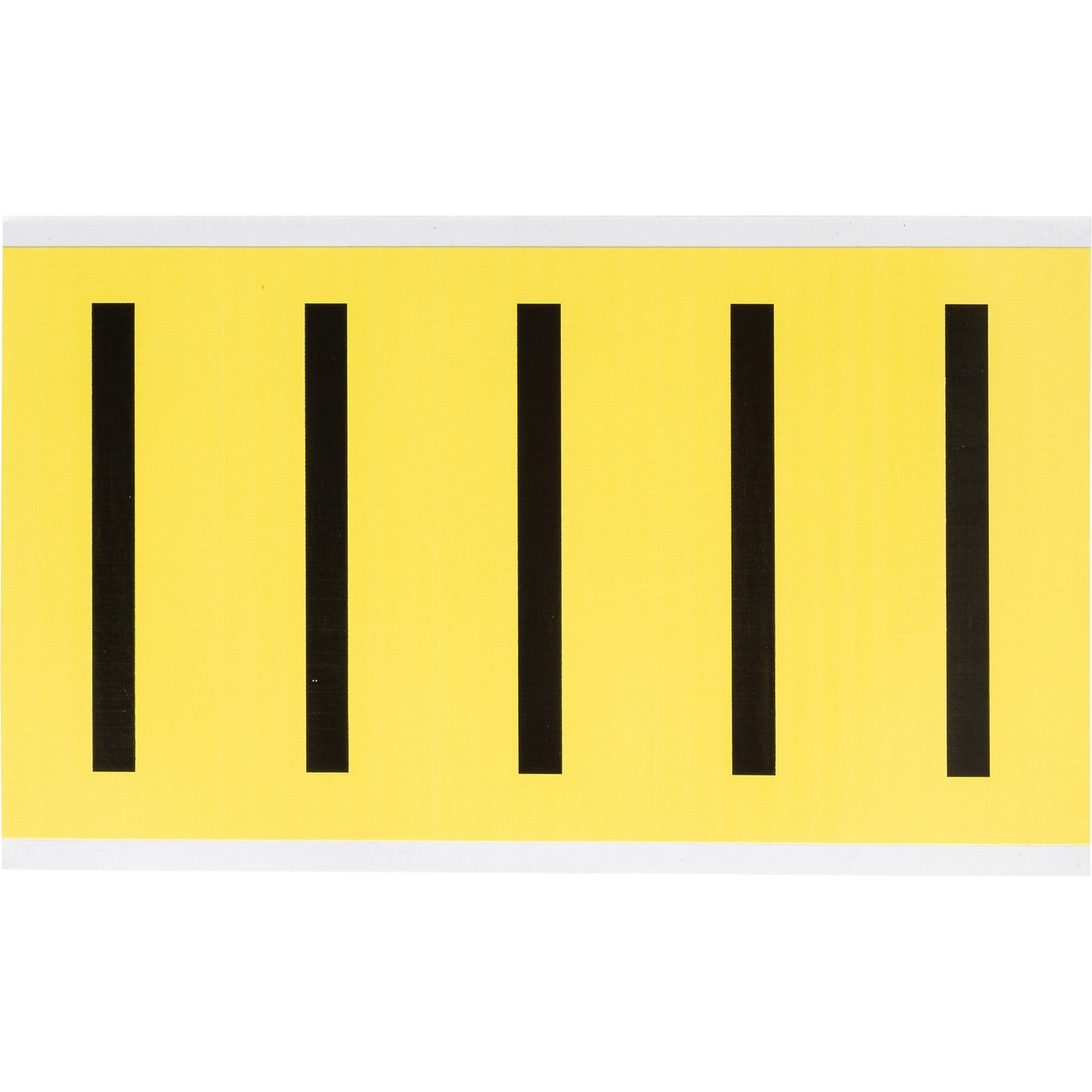 Brady Repositionable Individual Number and Letter Labels, I, 4" H, Black on Yellow