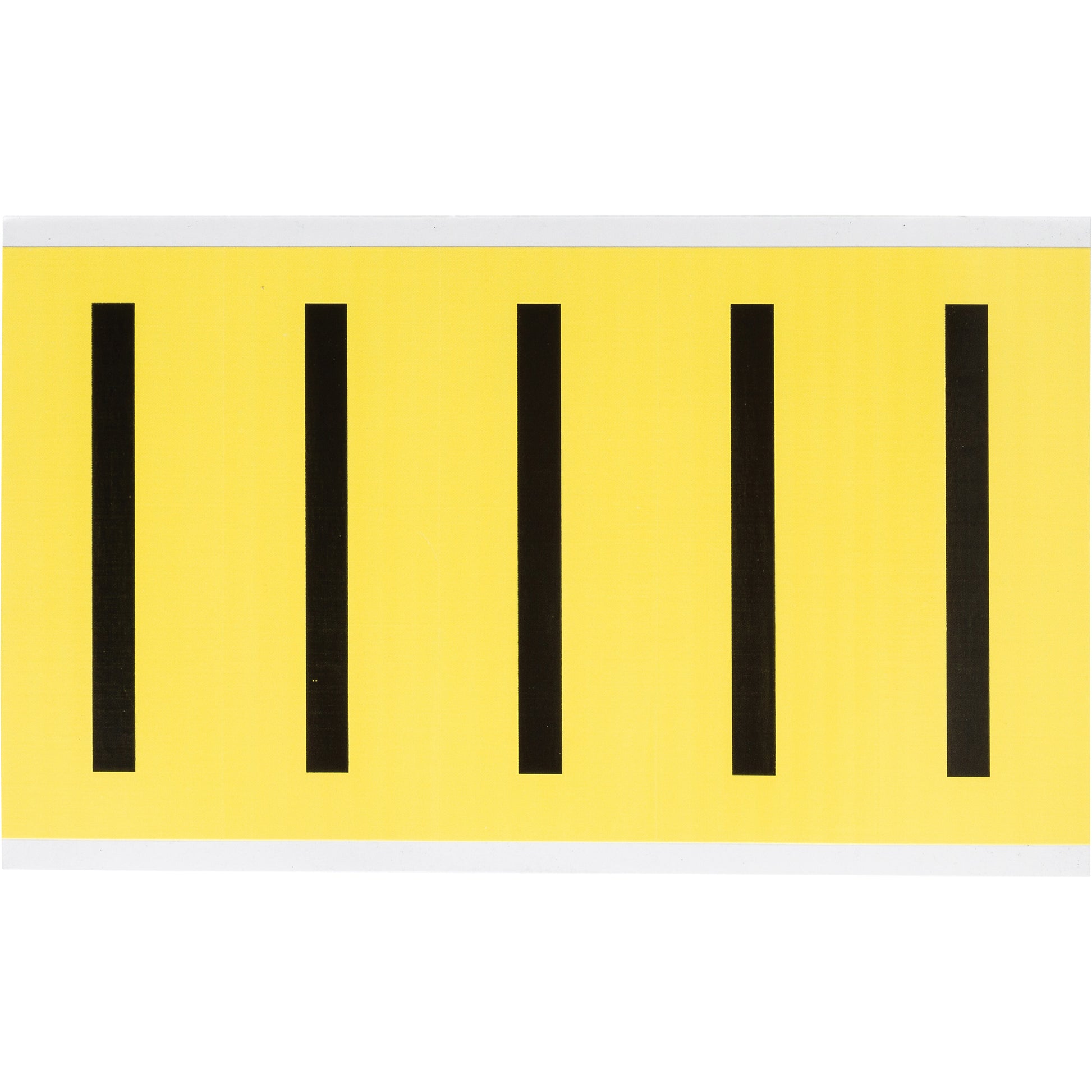 Brady Repositionable Individual Number and Letter Labels, I, 4" H, Black on Yellow