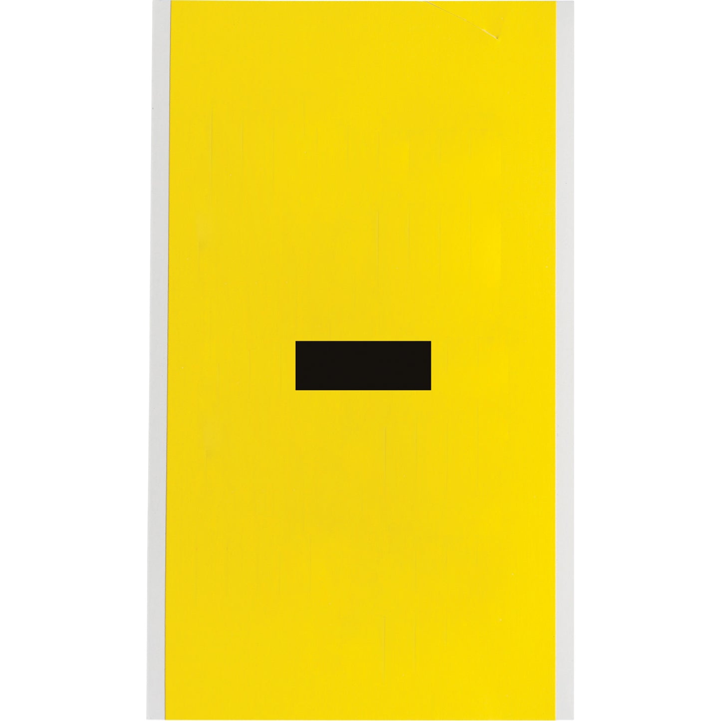Brady Repositionable Individual Number & Letter Label, Dash (-), 6" H, Black on Yellow