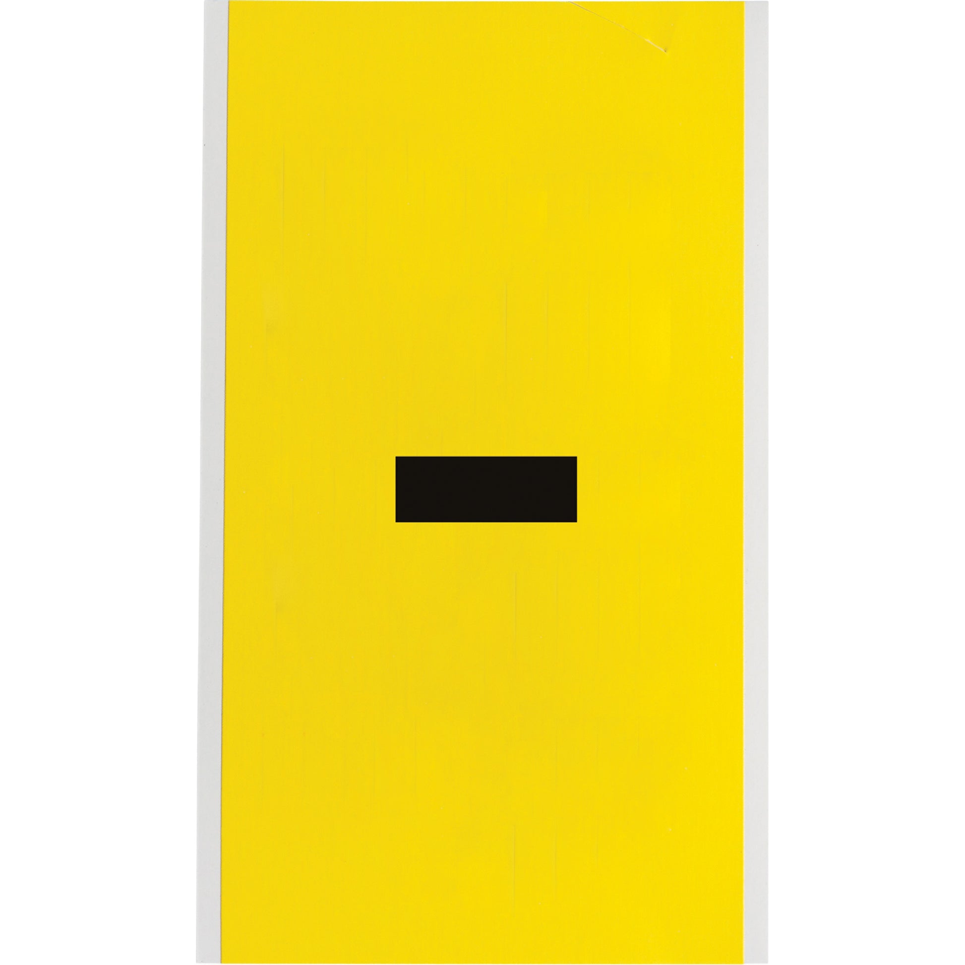 Brady Repositionable Individual Number & Letter Label, Dash (-), 6" H, Black on Yellow