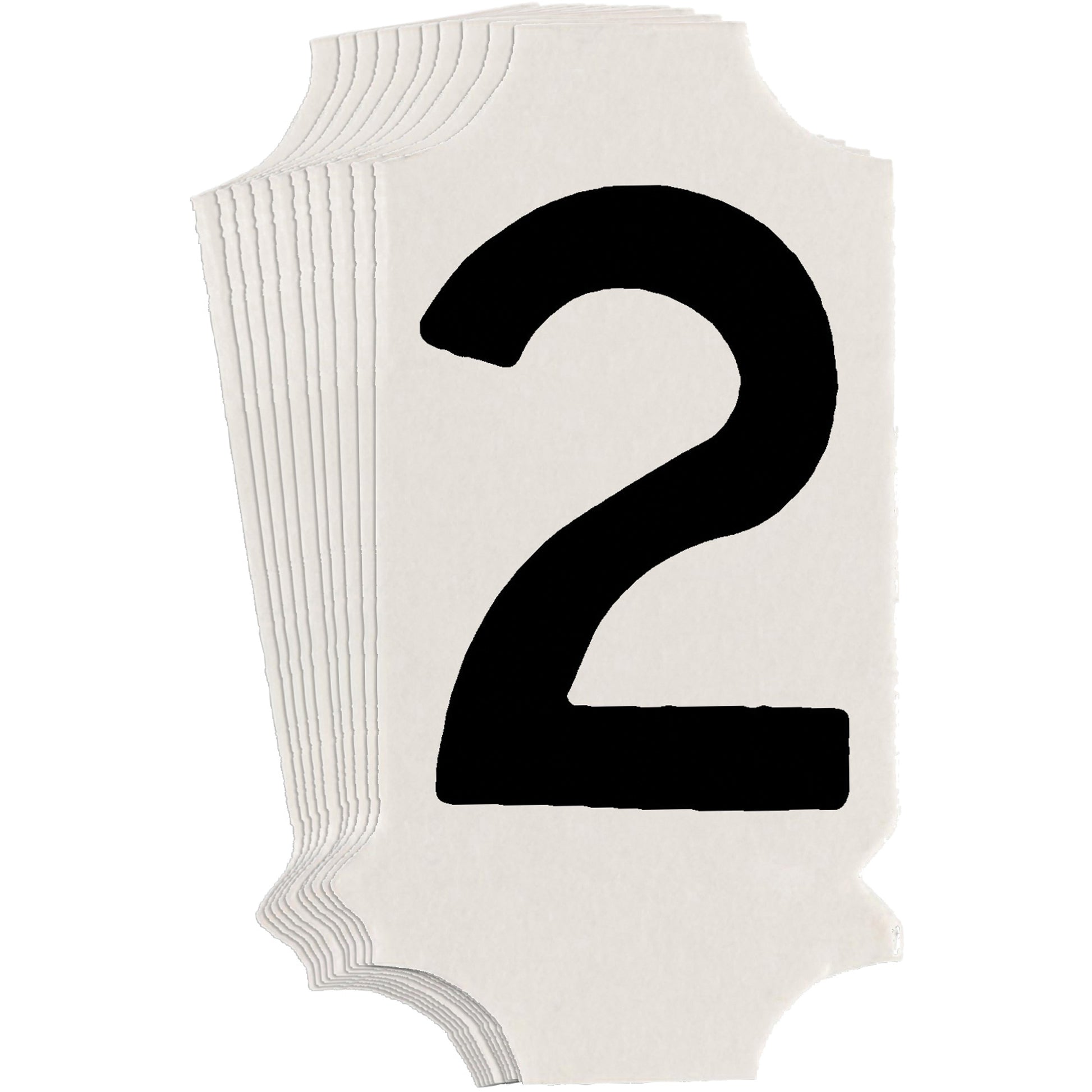Brady Quick-Align® Individual Gothic Number and Letter Labels, 2, 1" H, Black
