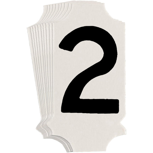 Brady Quick-Align® Individual Gothic Number and Letter Labels, 2, 1" H, Black
