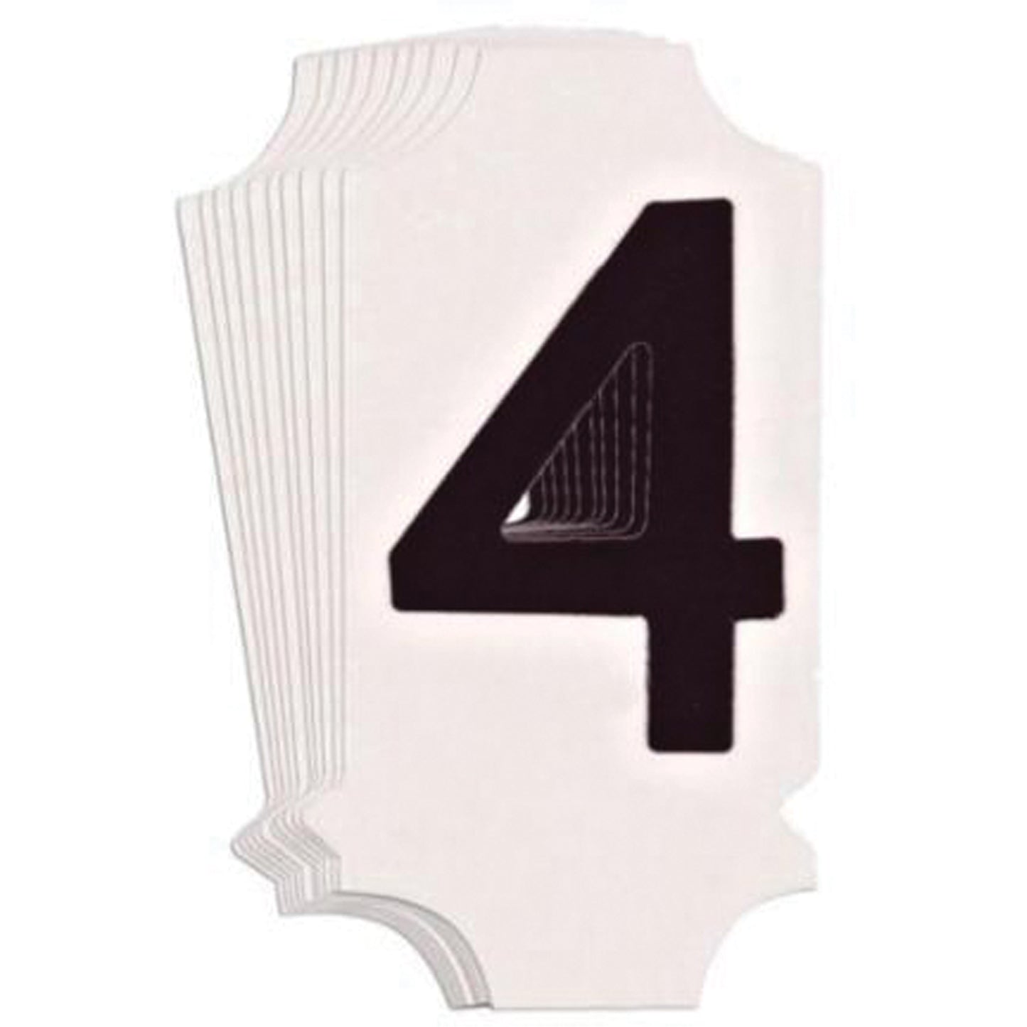 Brady Quick-Align® Individual Gothic Number and Letter Labels, 4, 1" H, Black