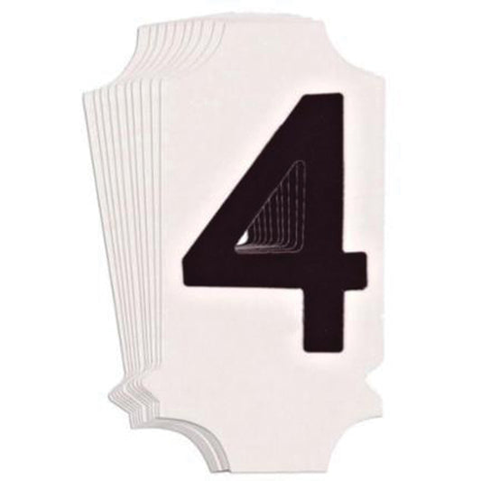 Brady Quick-Align® Individual Gothic Number and Letter Labels, 4, 1" H, Black
