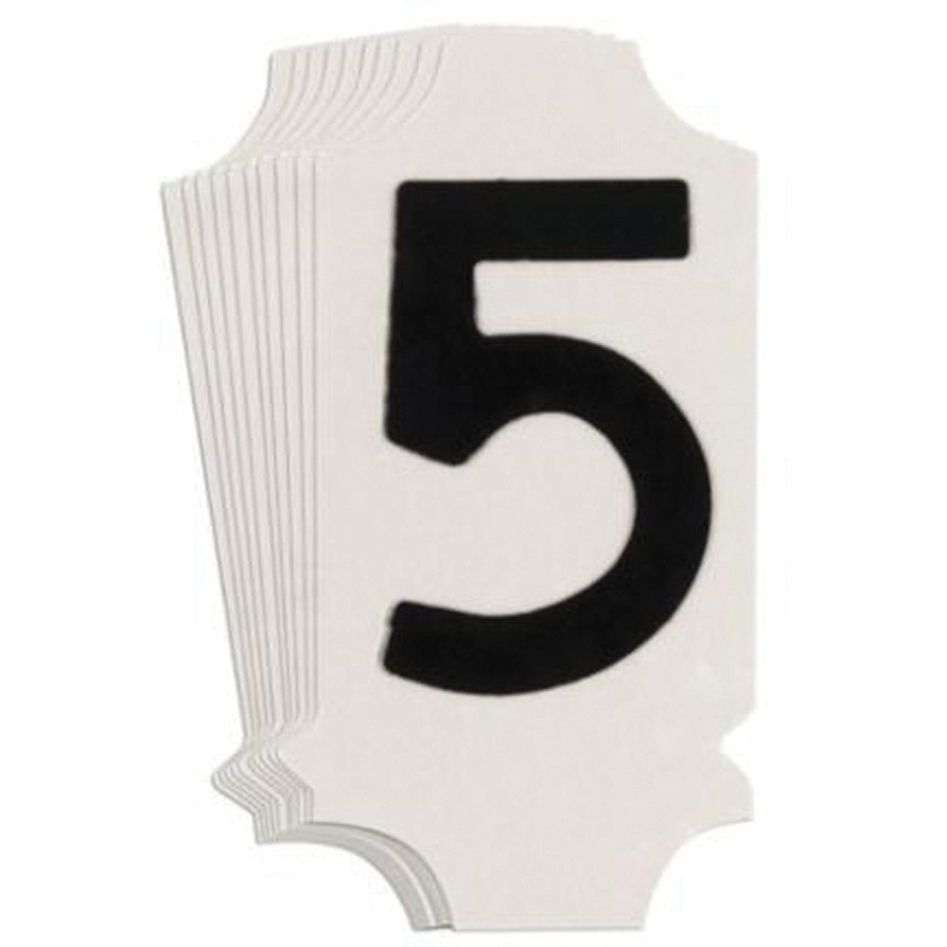 Brady Quick-Align® Individual Gothic Number and Letter Labels, 5, 1" H, Black