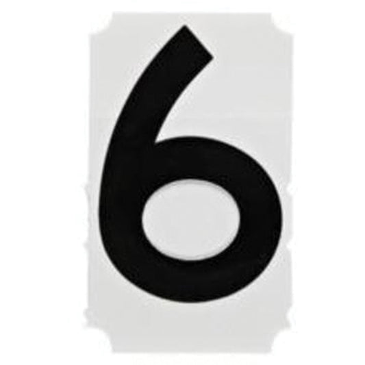 Brady Quick-Align® Individual Gothic Number and Letter Labels, 6, 1" H, Black