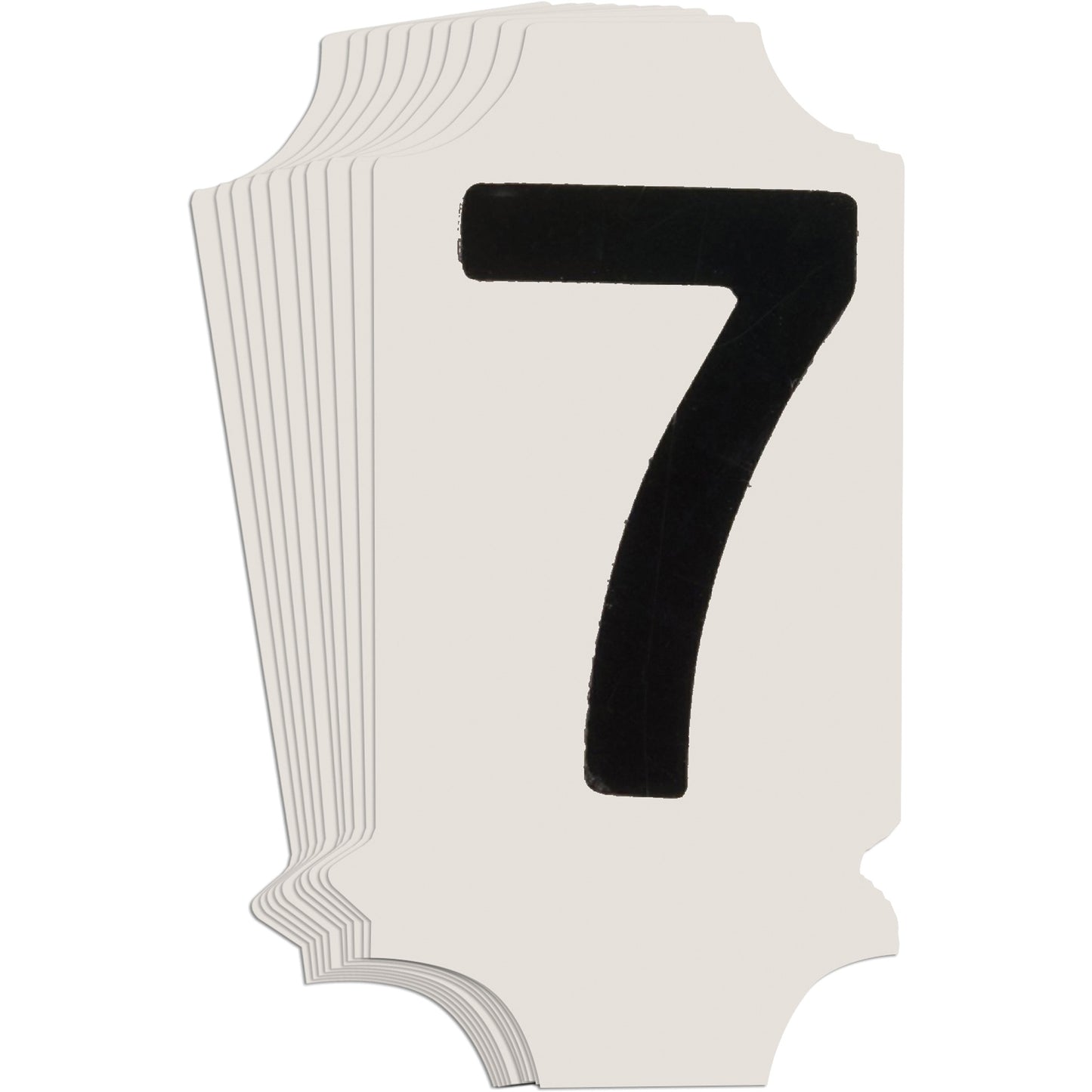Brady Quick-Align® Individual Gothic Number and Letter Labels, 7, 1" H, Black
