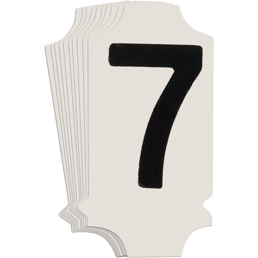 Brady Quick-Align® Individual Gothic Number and Letter Labels, 7, 1" H, Black