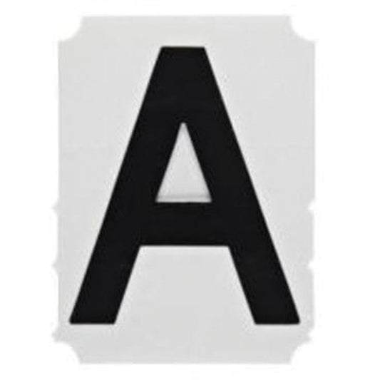 Brady Quick-Align® Individual Gothic Number and Letter Labels, A, 1" H, Black
